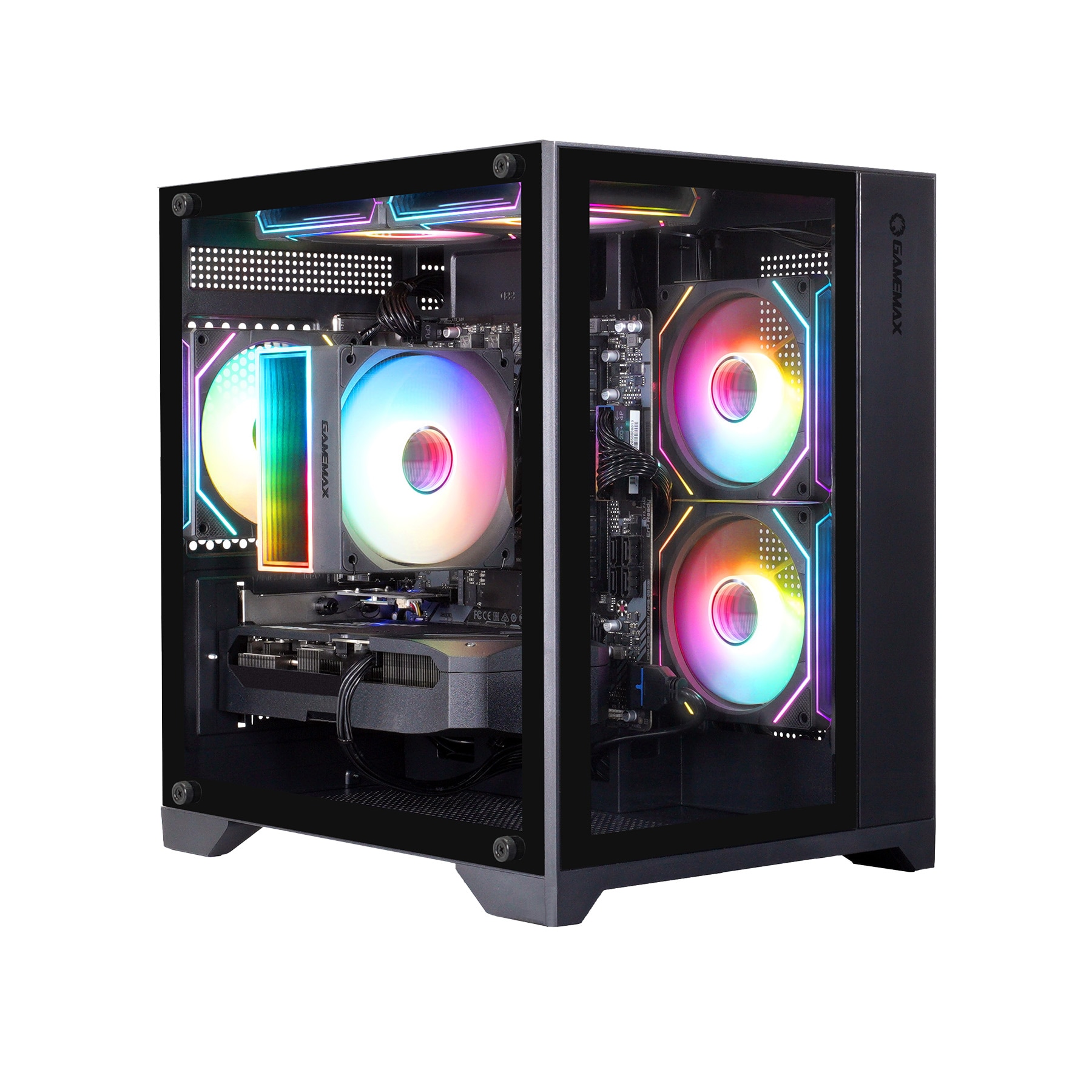 GAMEMAX Gaming-PC »Infinity Mini BK 7998 AMD Ryzen 7 9700X 16GB DDR5 1TB SSD RX 9070 XT« Windows 11, DDR5 RAM