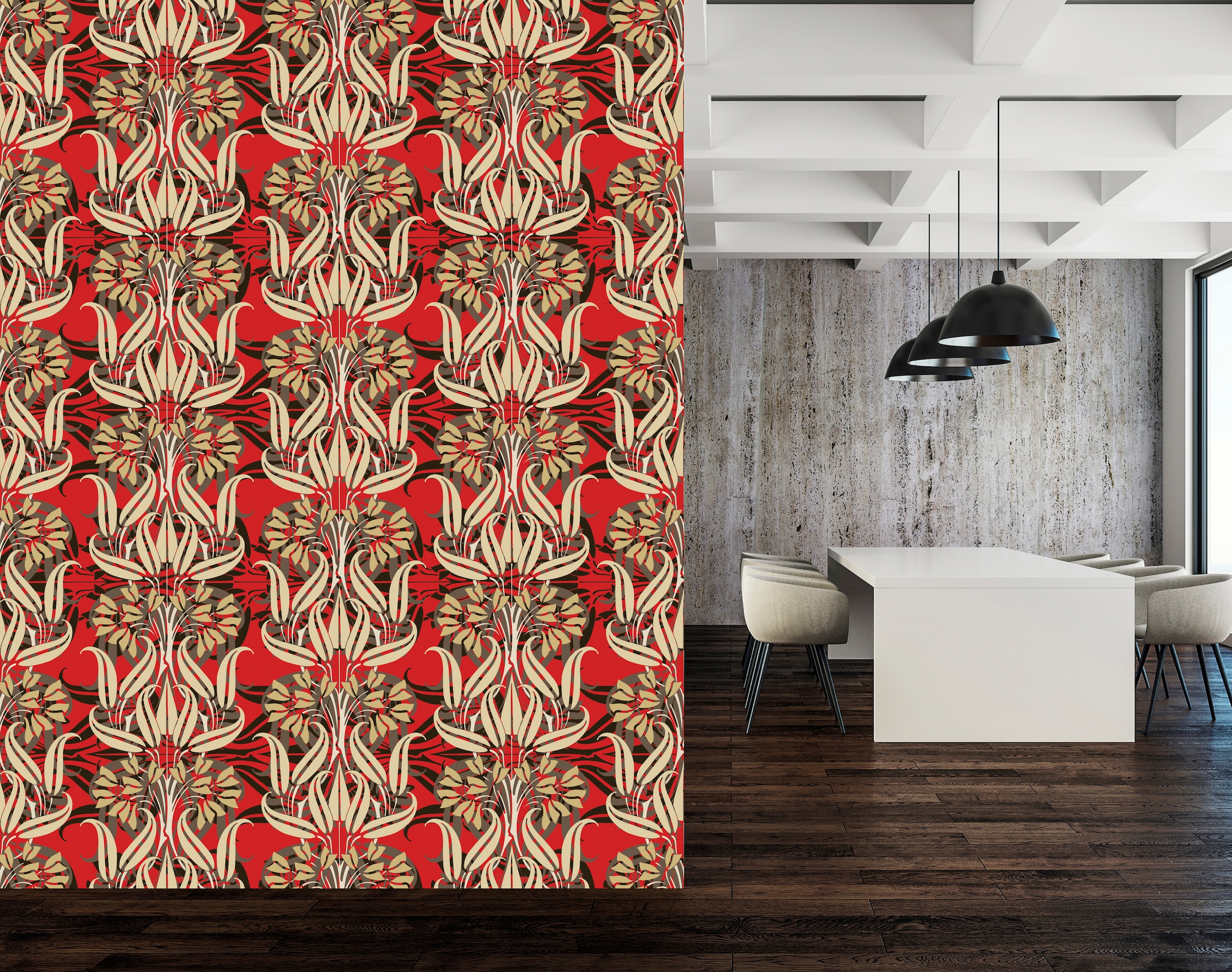 queence Vinyltapete »Derya« Barock | Kunst | bedruckt glatt 90x250cm, selbstklebend, kinderleichte Anbringung, , Sticker