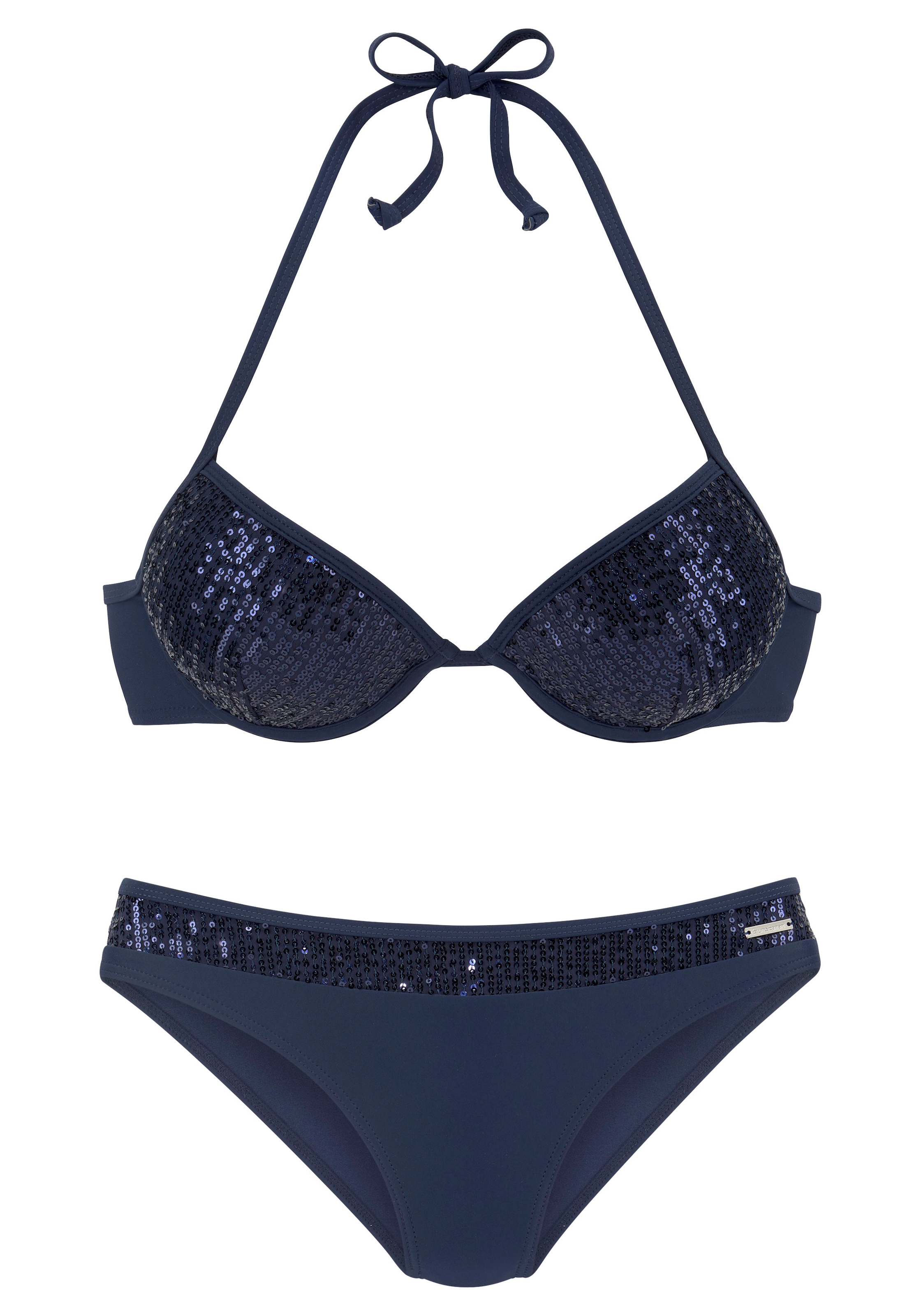 Bruno Banani Push-Up-Bikini, mit Pailletten