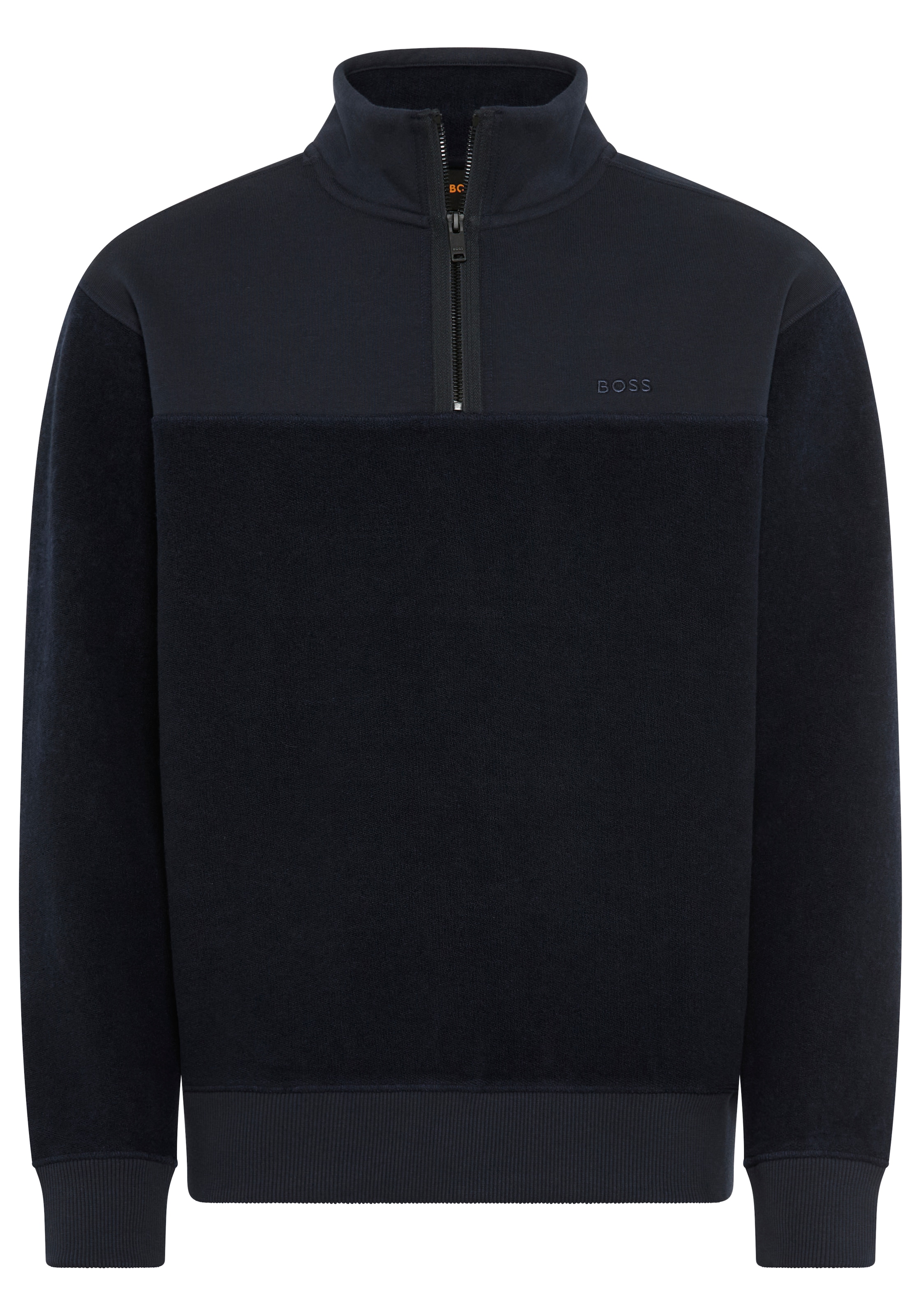 BOSS ORANGE Sweatshirt »Ze winterbrush«, regular fit, mit Stehkragen und Reißverschluss
