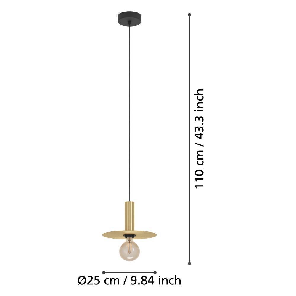 EGLO Hängeleuchte »ESCANDELL«, 1 flammig, Leuchtmittel E27 | ohne Leuchtmittel, Pendelleuchte, Esszimmerlampe, Hängeleuchte, E27 Fassung, Ø 25 cm