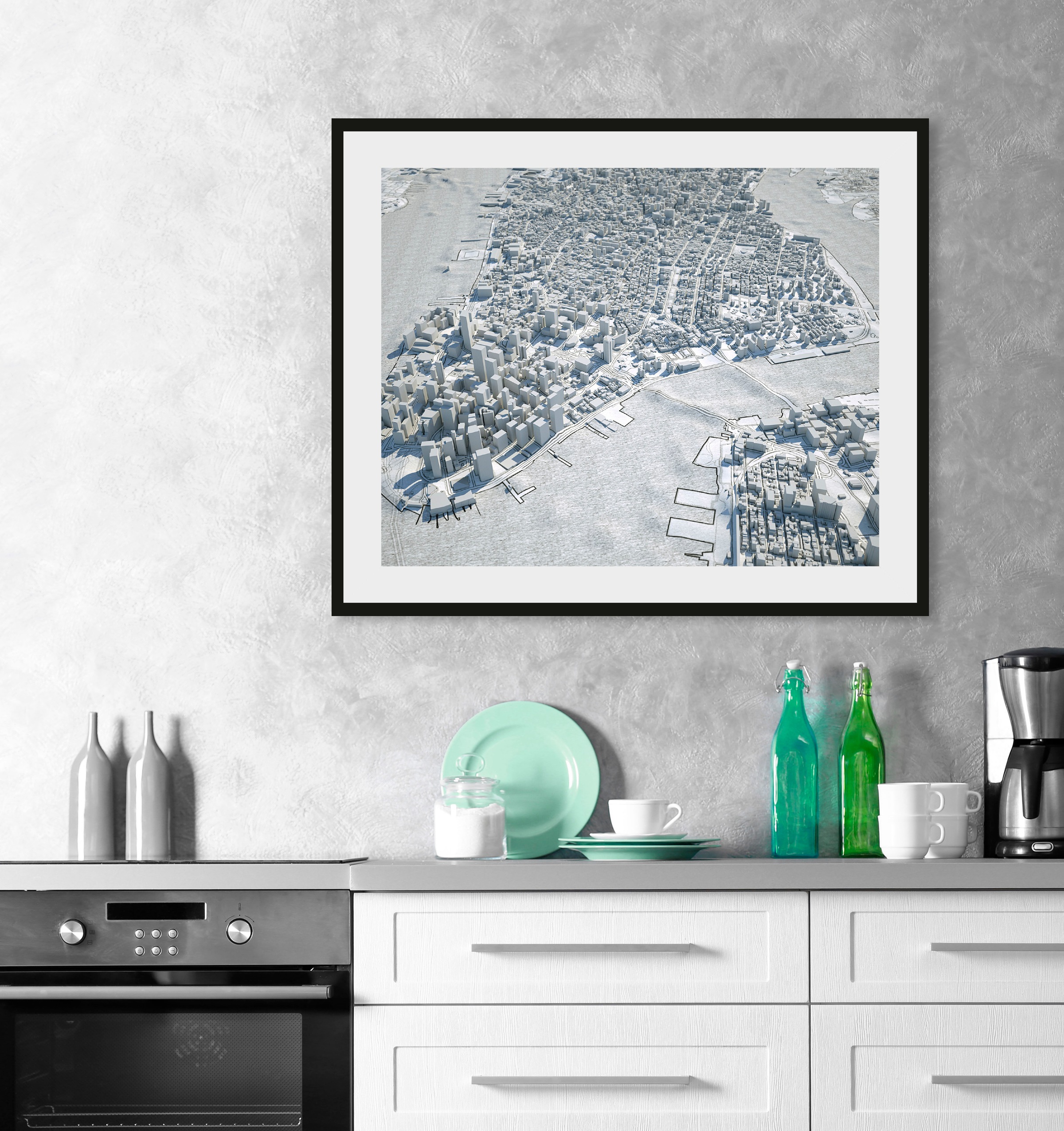 queence Bild »Miniatur«, Städte-Stadt-Foto-Gebäude, (1 St.), HD Premium Pos günstig online kaufen