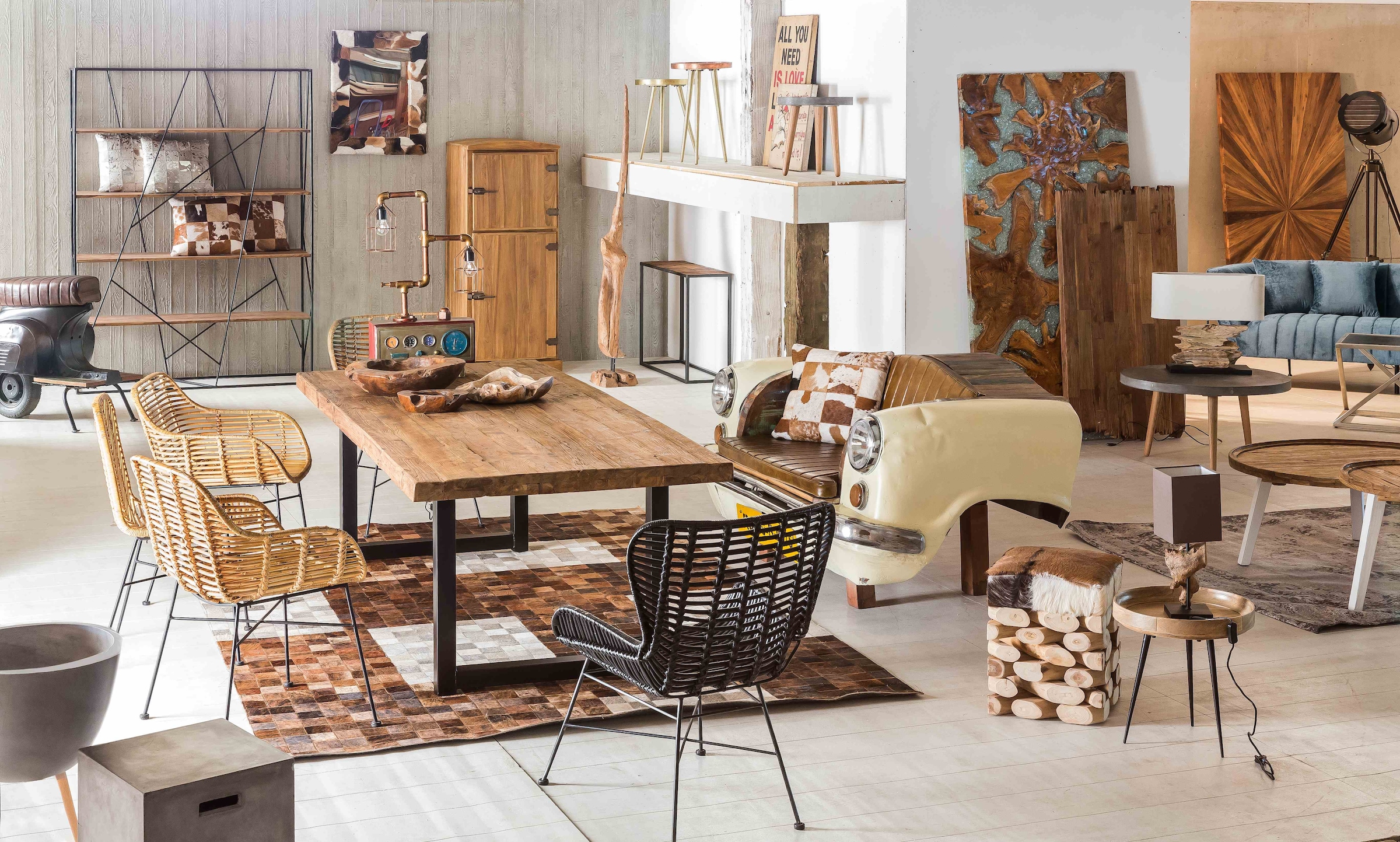 SIT Tischplatte, aus recyceltem Teakholz