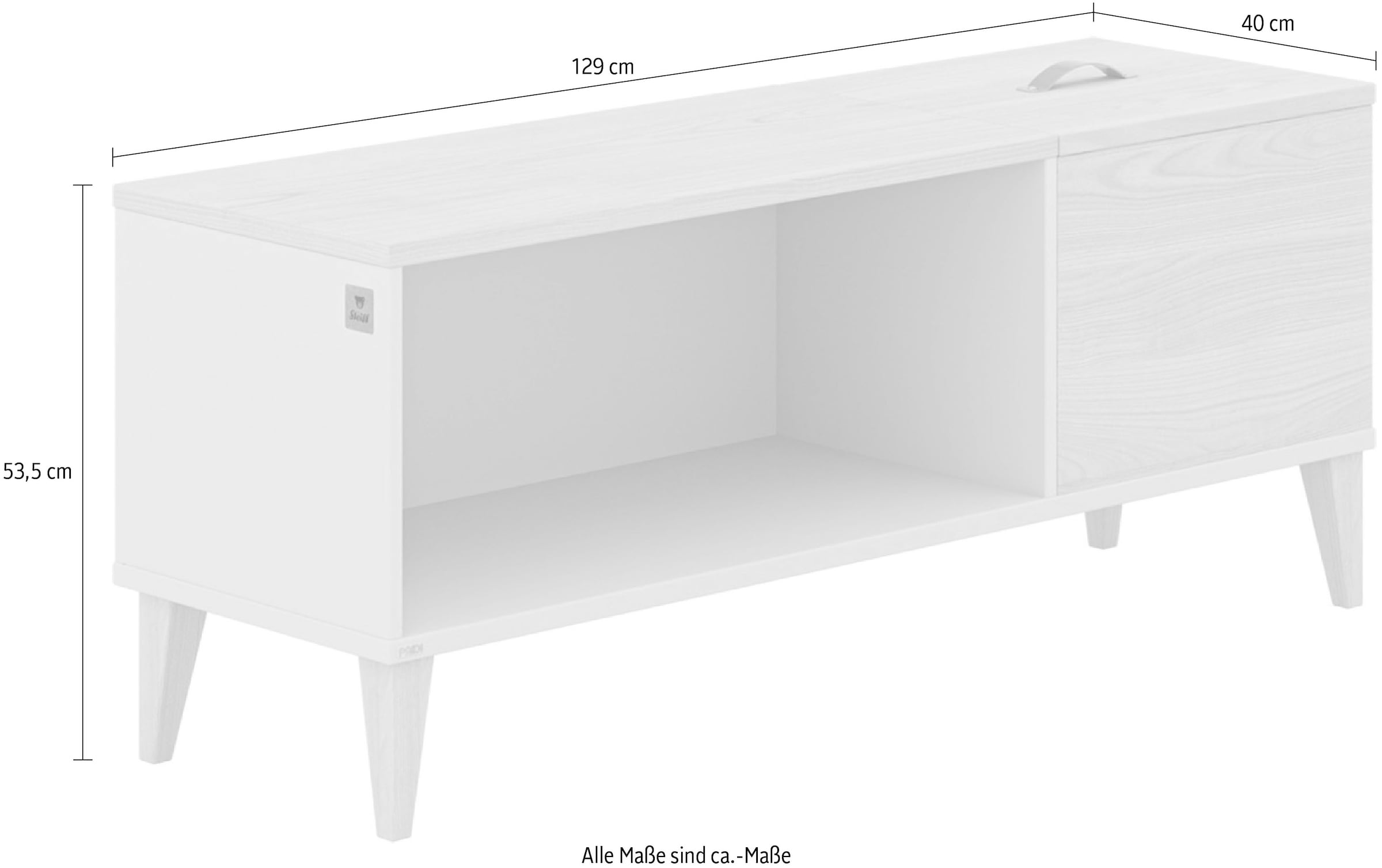 PAIDI Lowboard »MILA & BEN Steiff by PAIDI«, mit integrierter Spielkiste mit Deckel