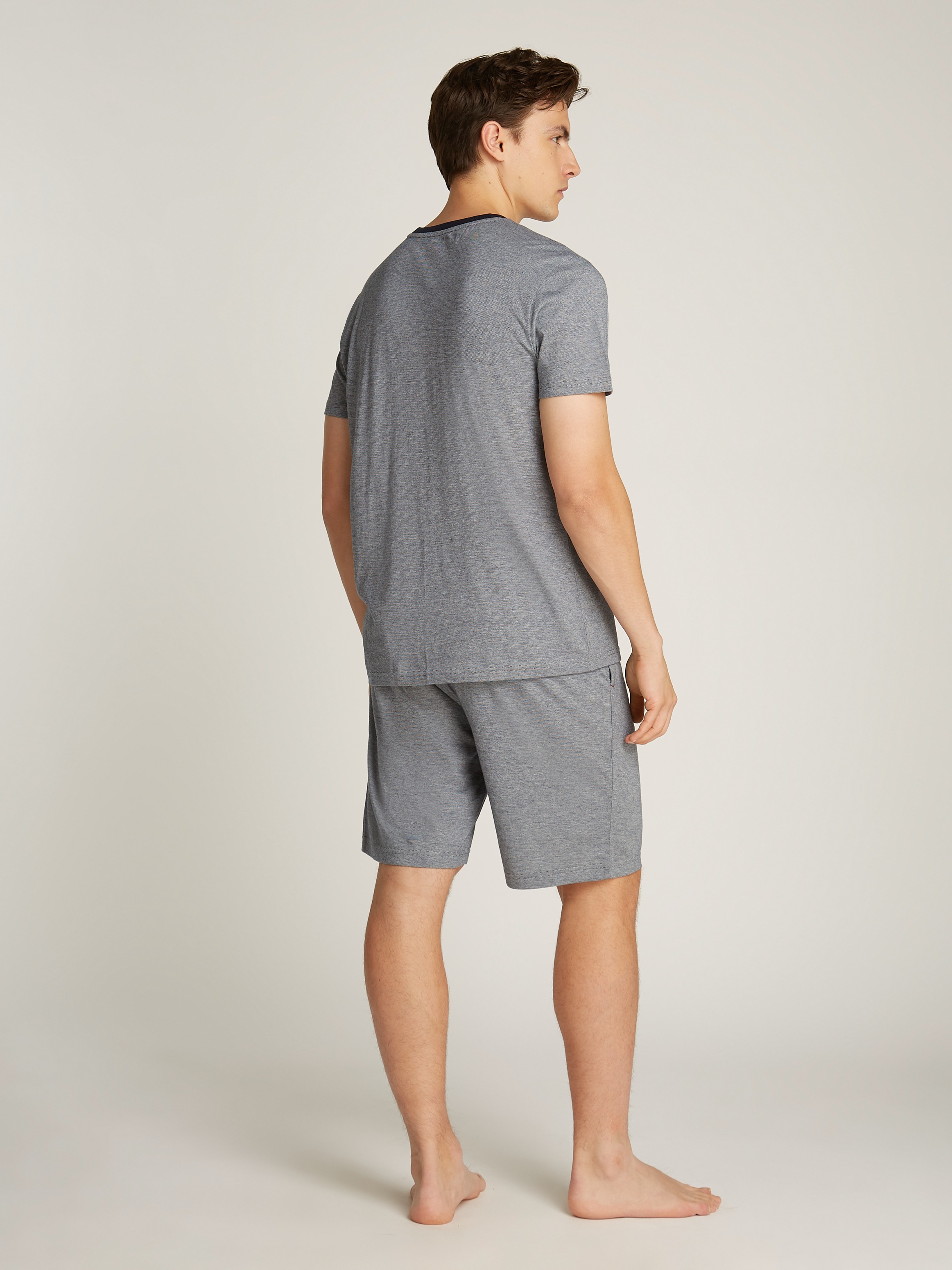 Tommy Hilfiger Underwear Schlafanzug »SS JERSEY PJ SET STRIPES«, (Set, 2 tlg., 2er), mit Streifenmuster
