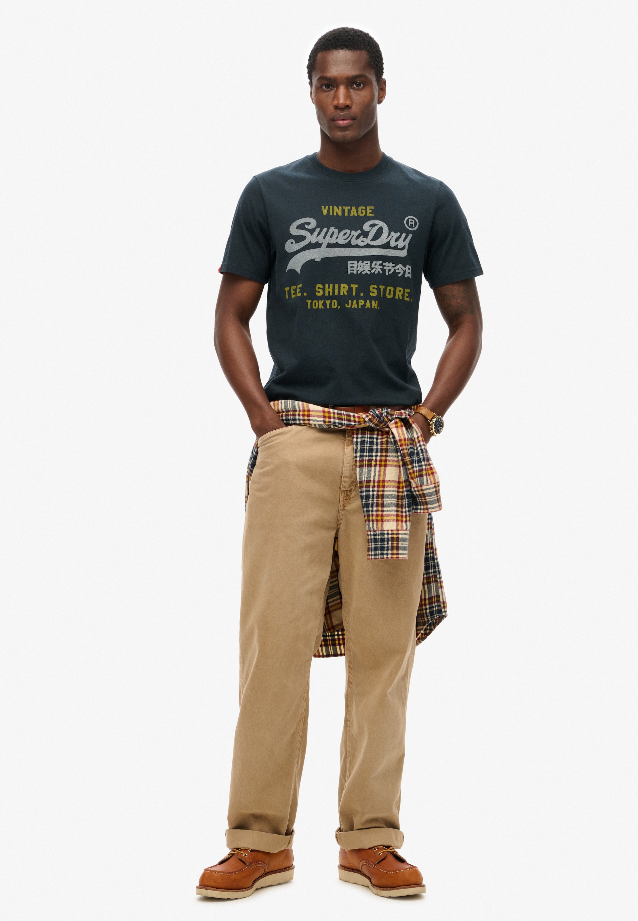 Superdry Rundhalsshirt »VL HERITAGE RELAXED TEE«