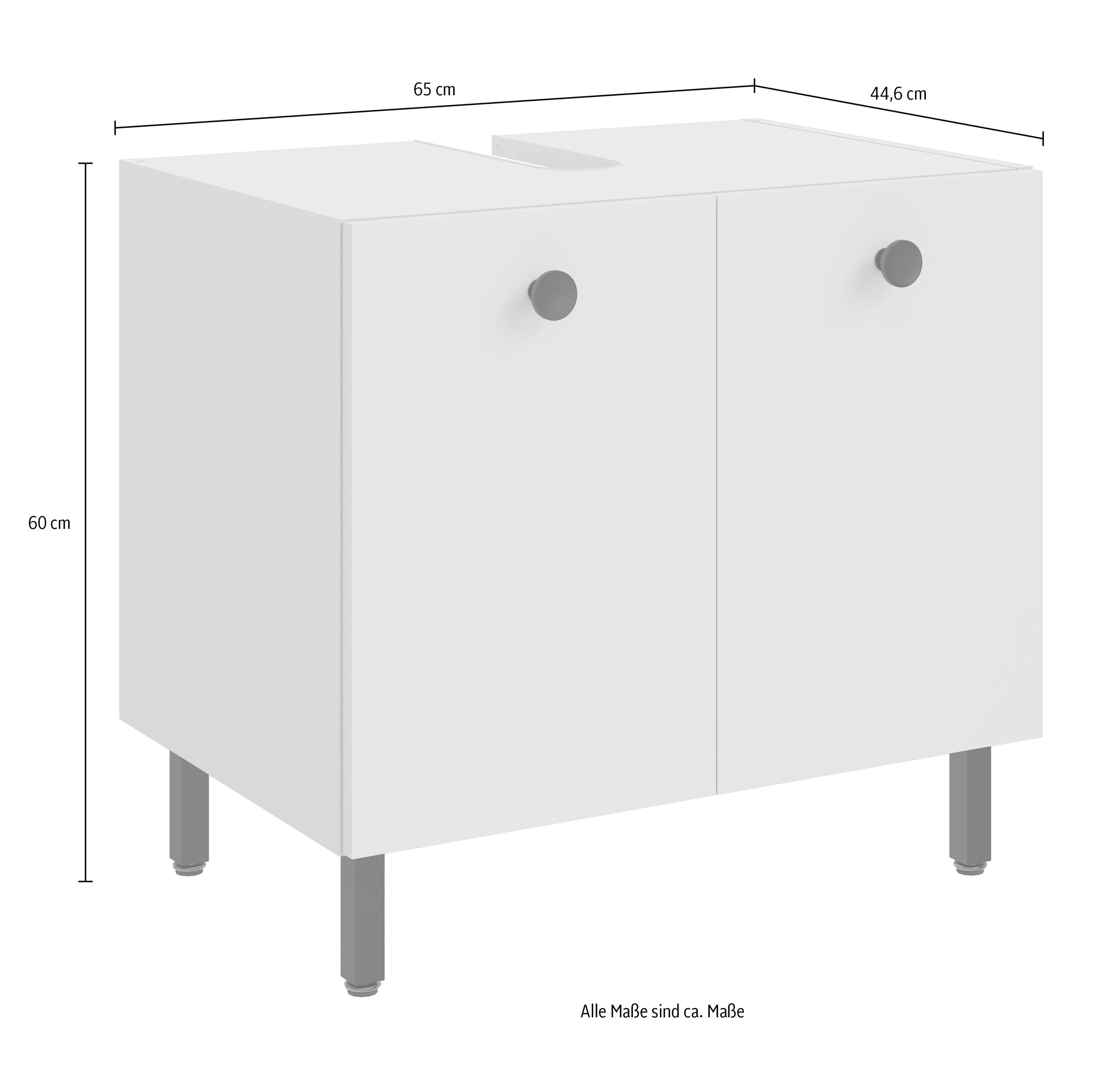 OPTIFIT Waschbeckenunterschrank »Riff« Breite 65 cm, schnelle Montage mit OPTIsnap