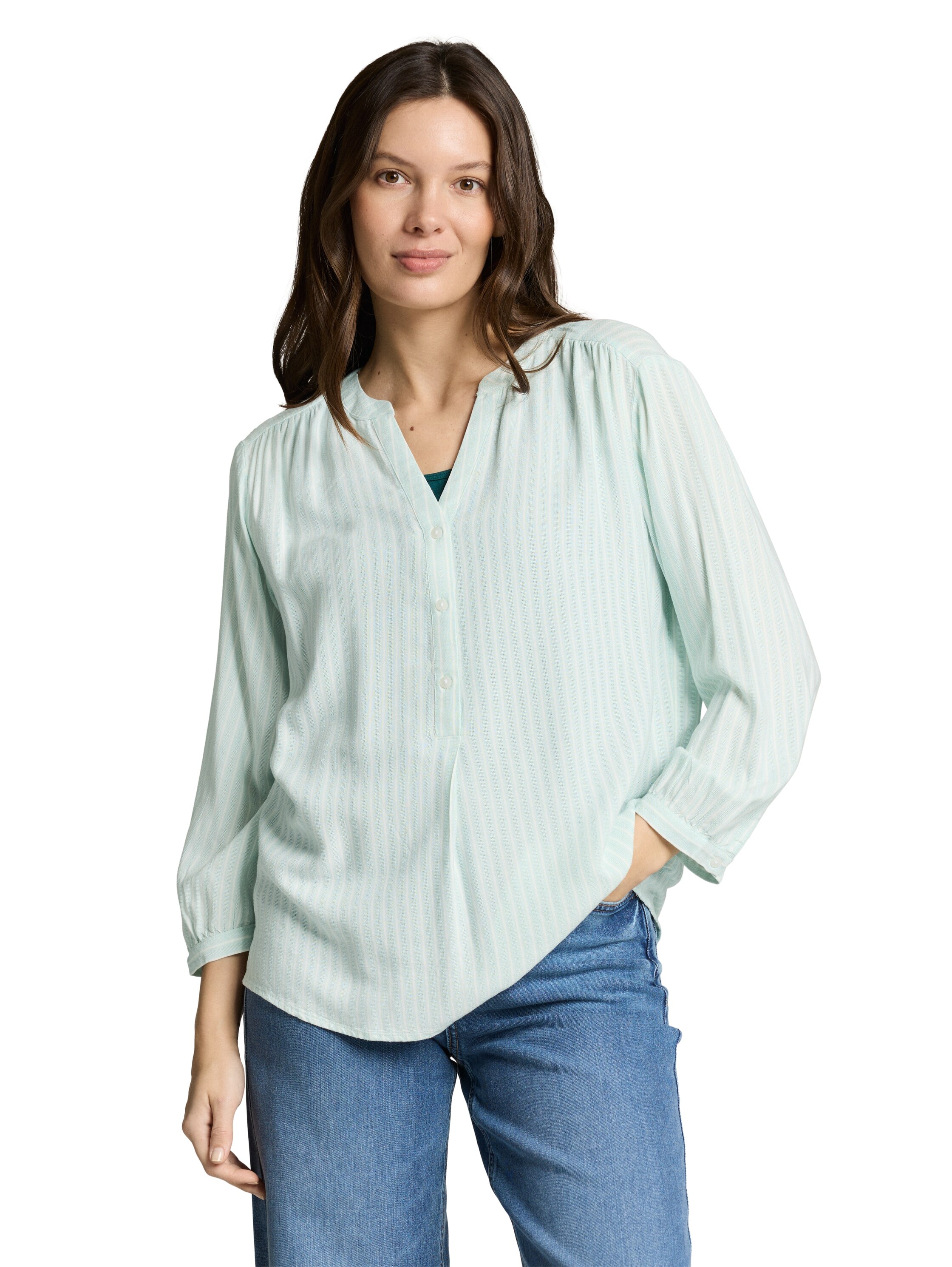TOM TAILOR Klassische Bluse mit Streifen Muster