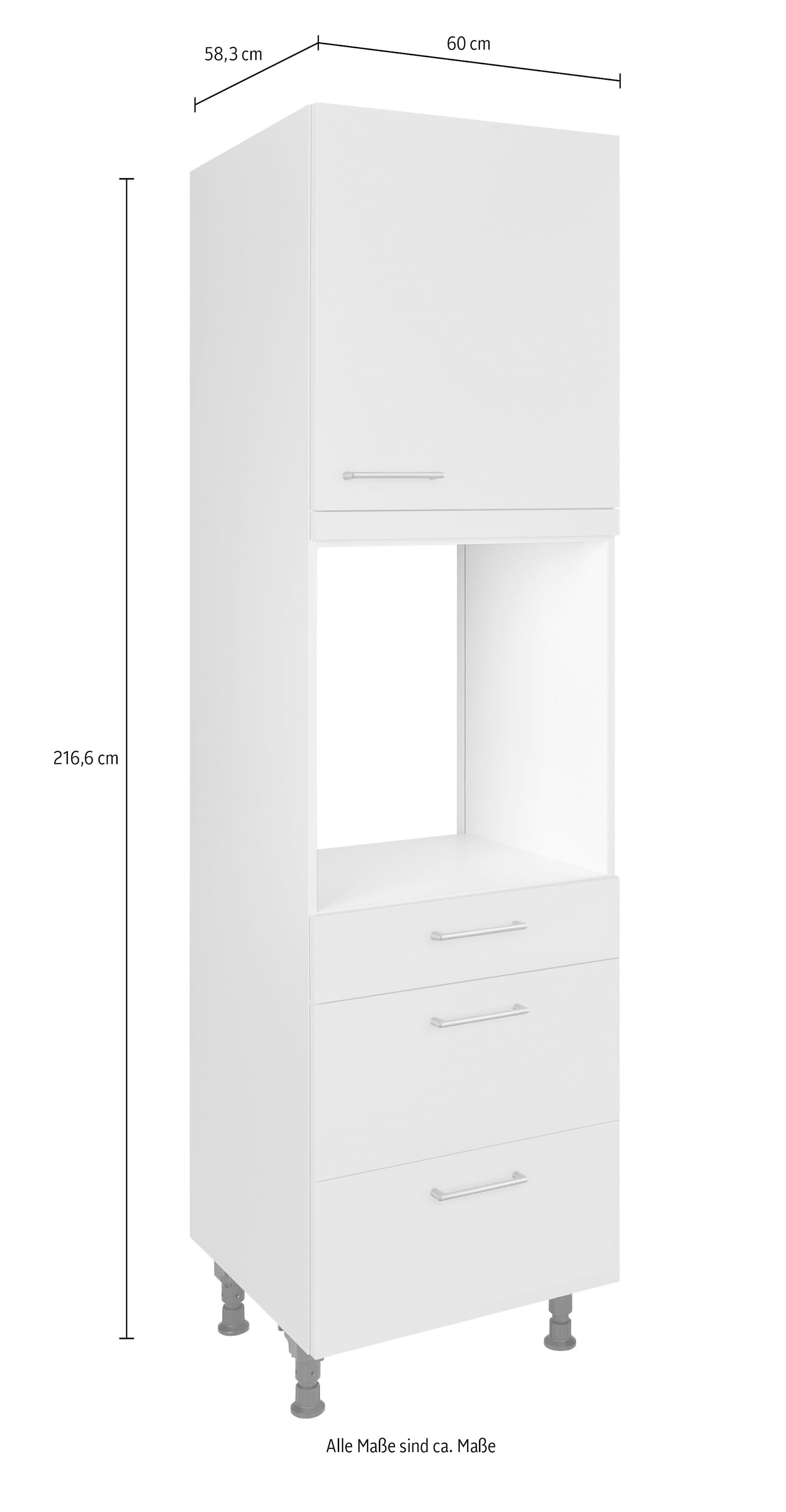 nobilia® Backofenumbauschrank »"Laser", Ausrichtung wählbar, mit Schublade und zwei Auszügen und«