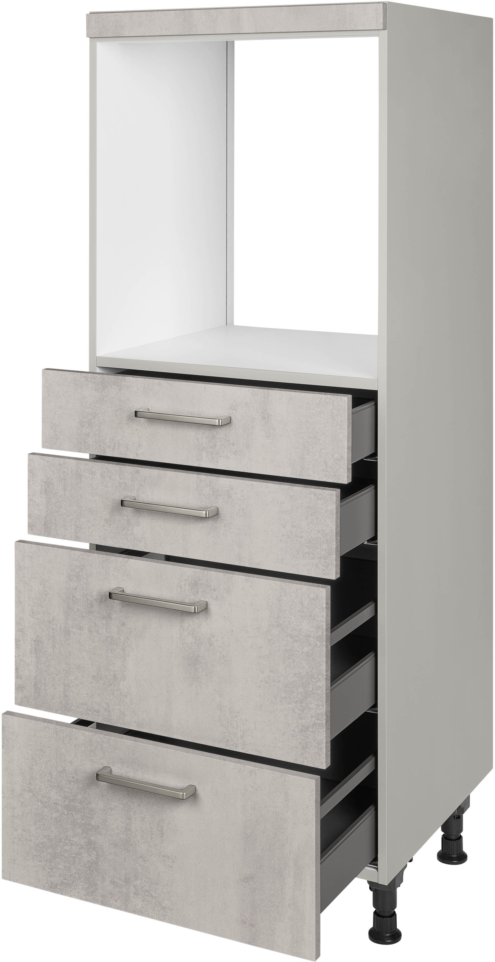 nobilia® Herdumbauschrank »"Riva", mit Schubkästen und Auszügen,« vormontiert, Breite/Höhe: 60/167,8 cm