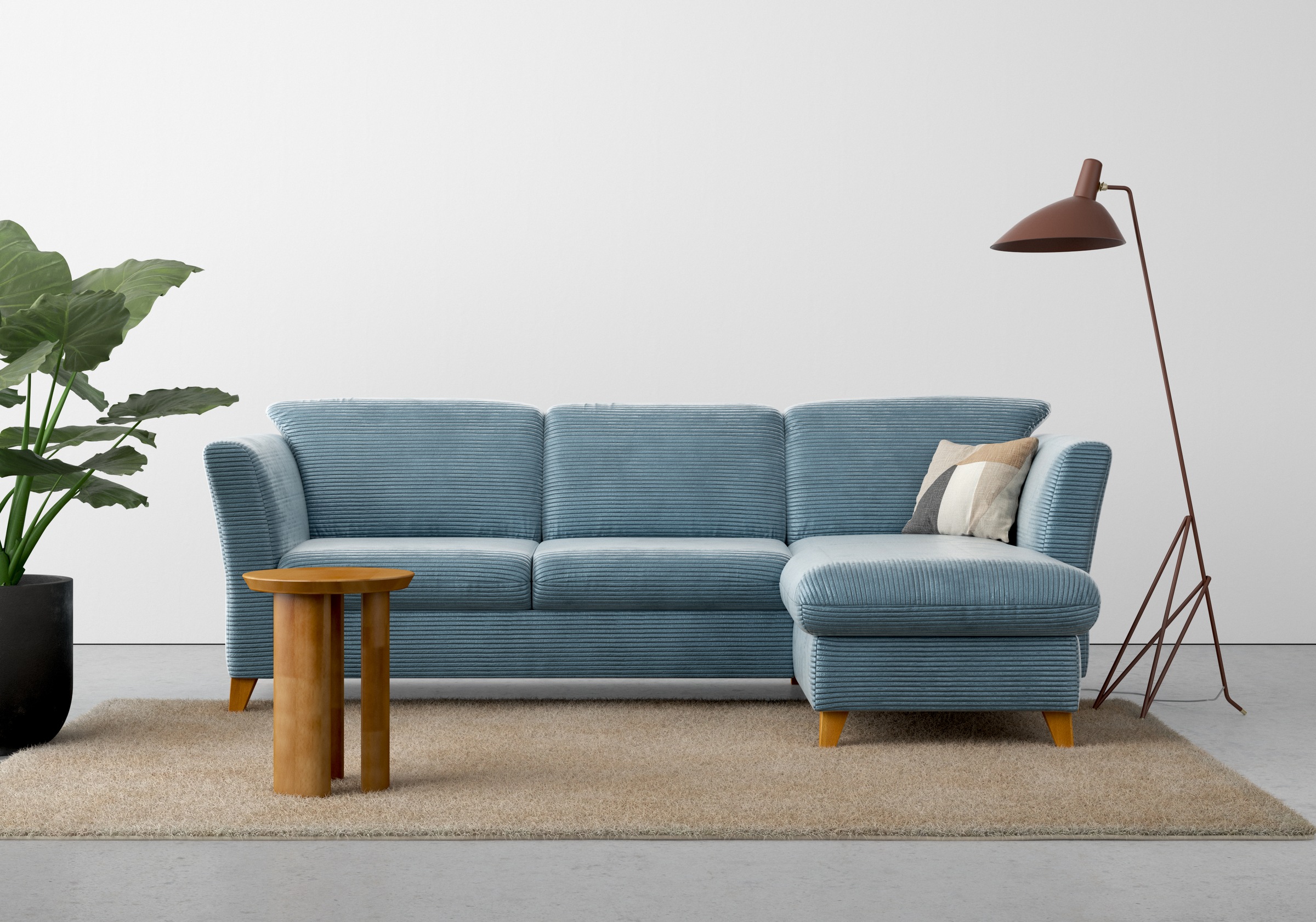 Home affaire Ecksofa »Trelleborg L-Form«, wahlweise mit Bettfunktion und Bettkasten, inkl. Federkern-Polsterung