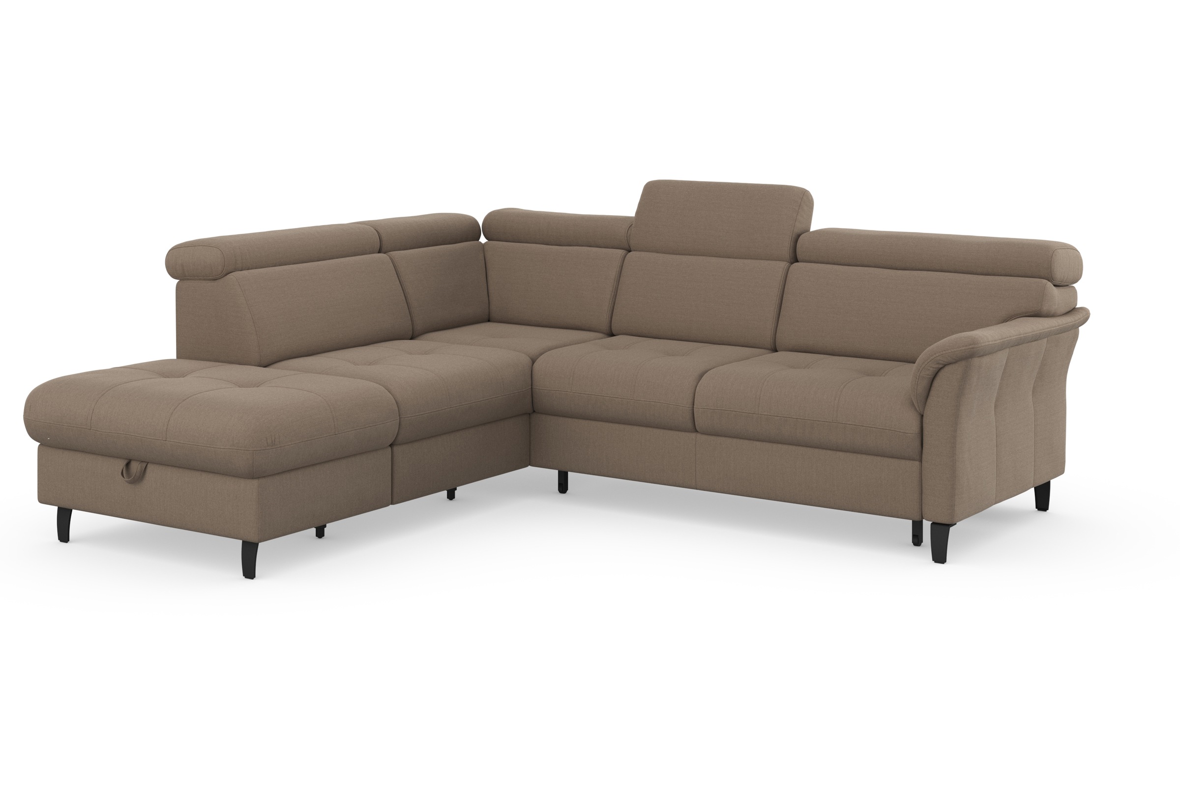 sit&more Ecksofa »Marano L-Form«, inklusive Kopfteilverstellung, wahlweise mit Bettfunktion, Bettkasten