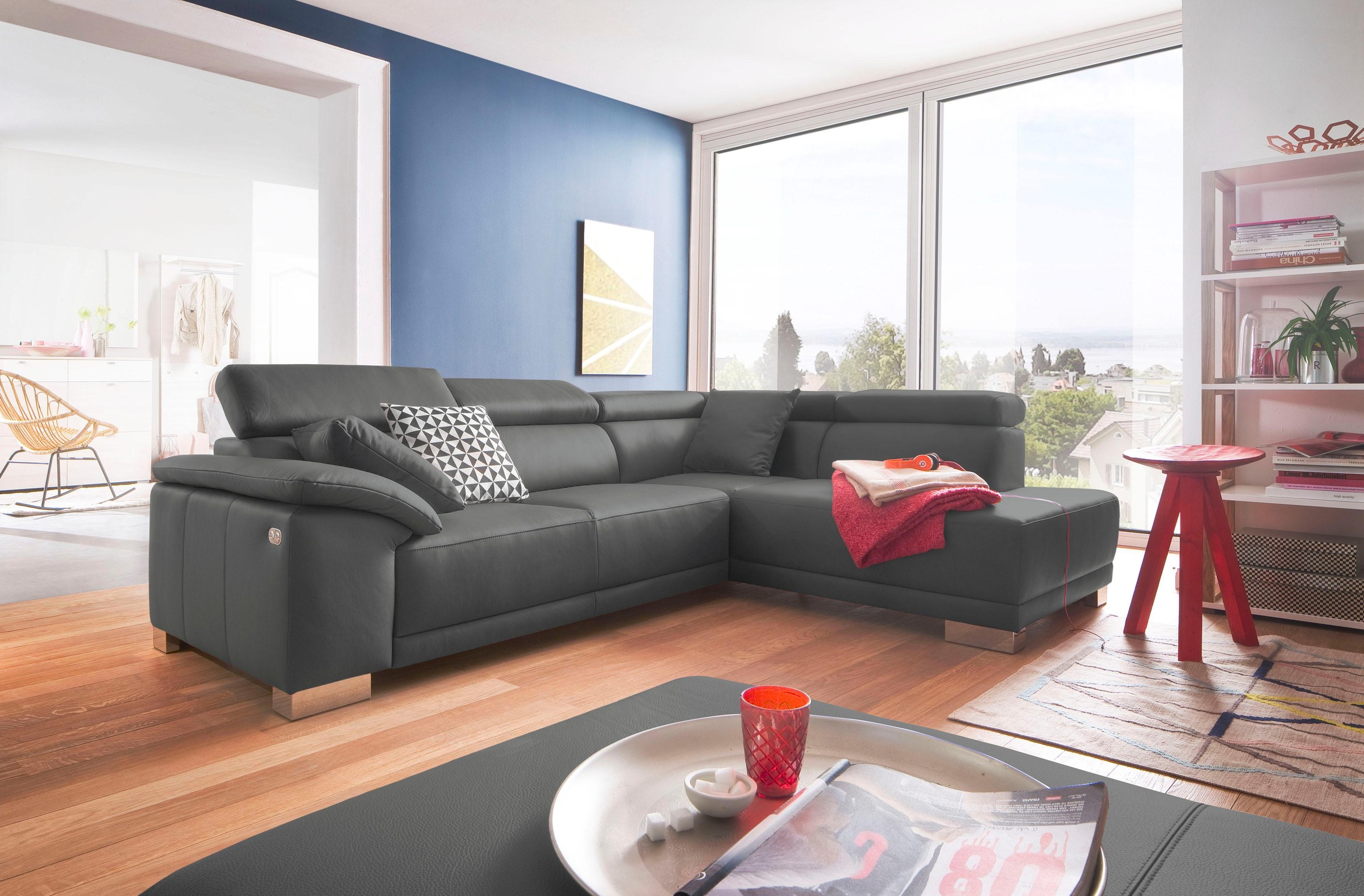 3C Candy Ecksofa »Menorca modern und bequem, OTTOs Choice, L-Form«, Kopftei günstig online kaufen