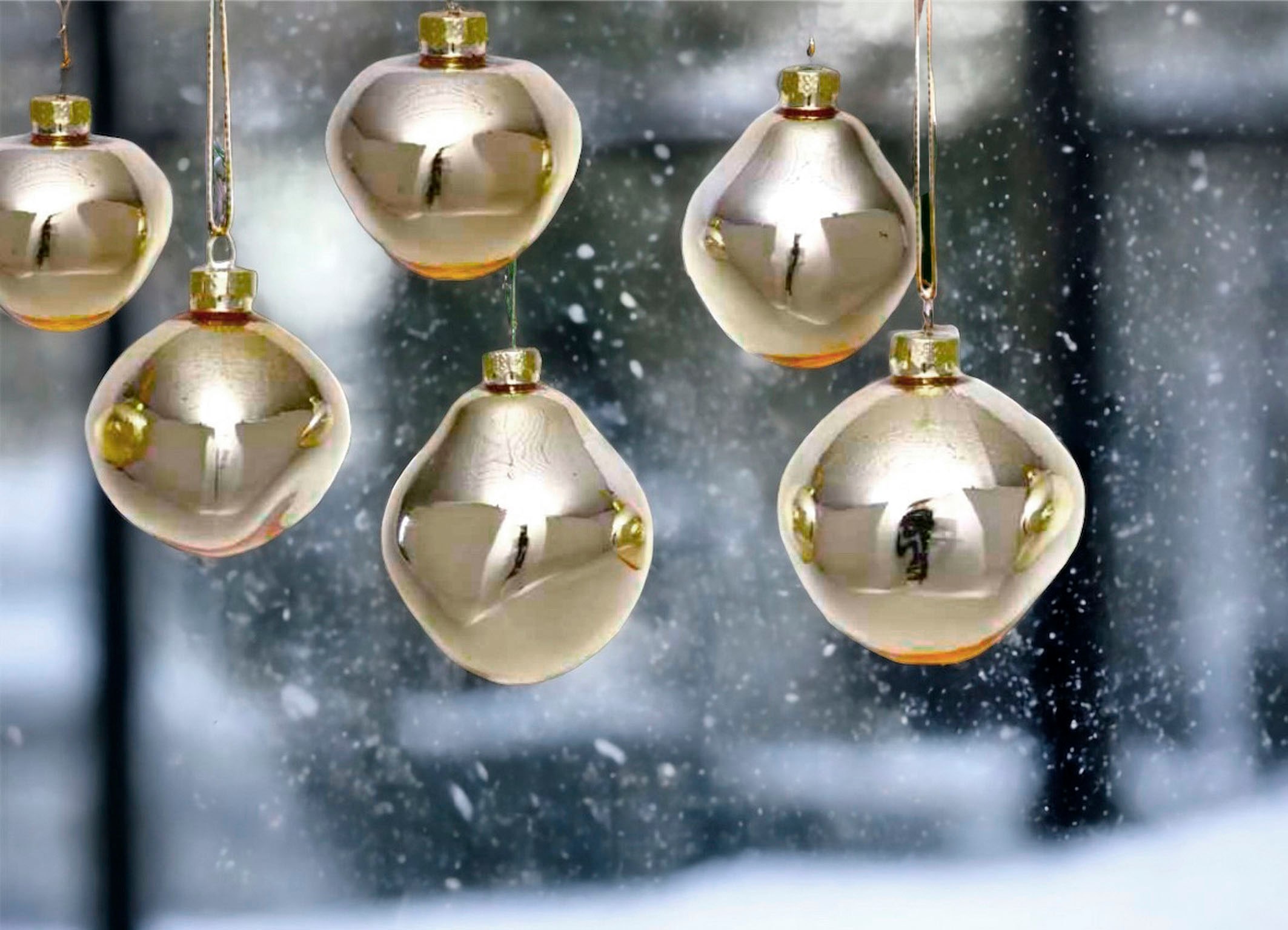 (Set, glänzend, organische Weihnachtsbaumkugel kaufen cm, Form, in »Birdelle 12 Glas Christbaumschmuck, St.), Leonique Christbaumkugeln«, aus organischer Baumkugeln Ø ca. 6 Weihnachtsdeko, Kugeln
