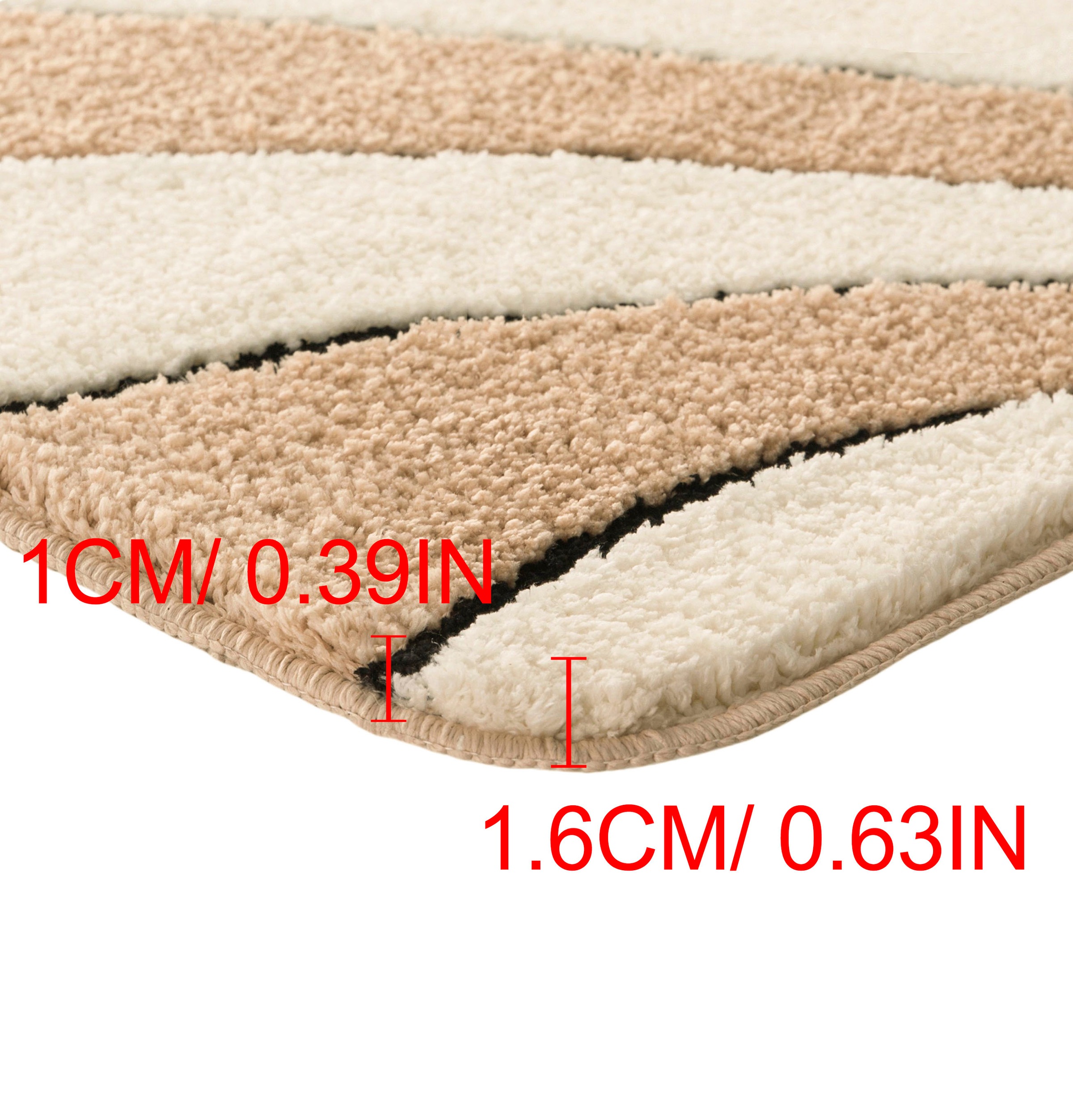 my home Badematte »Anna, Badvorleger, Badezimmer Teppich«, rutschhemmend beschichtet, fußbodenheizungsgeeignet-schnell trocknend, Badteppich, Hoch Tief Effekt, Modern, Weich, Wellen