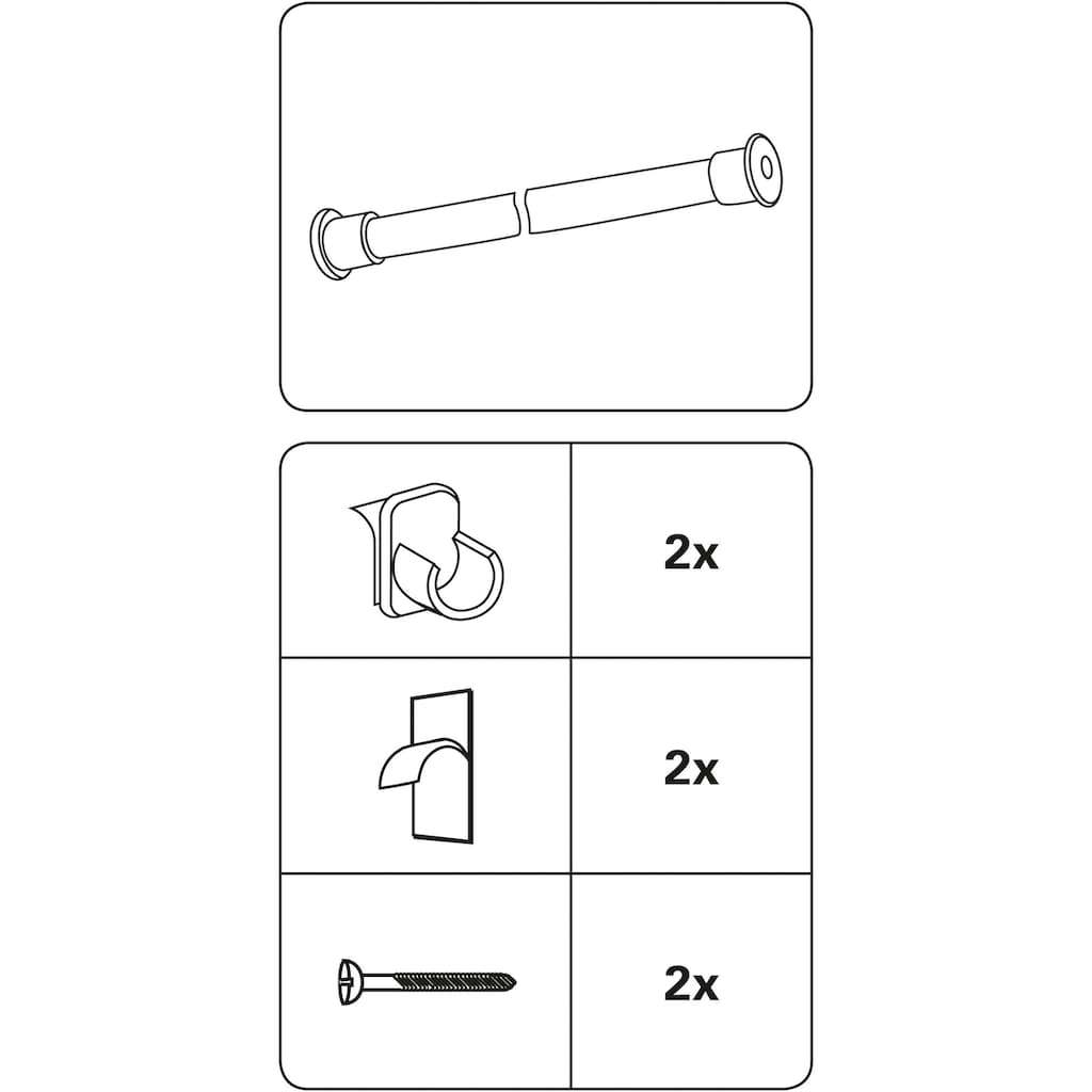 GARDINIA Gardinenstangenhalter »Wandlager für Vitragestangen Ø 11+12 mm«, (2 St.)