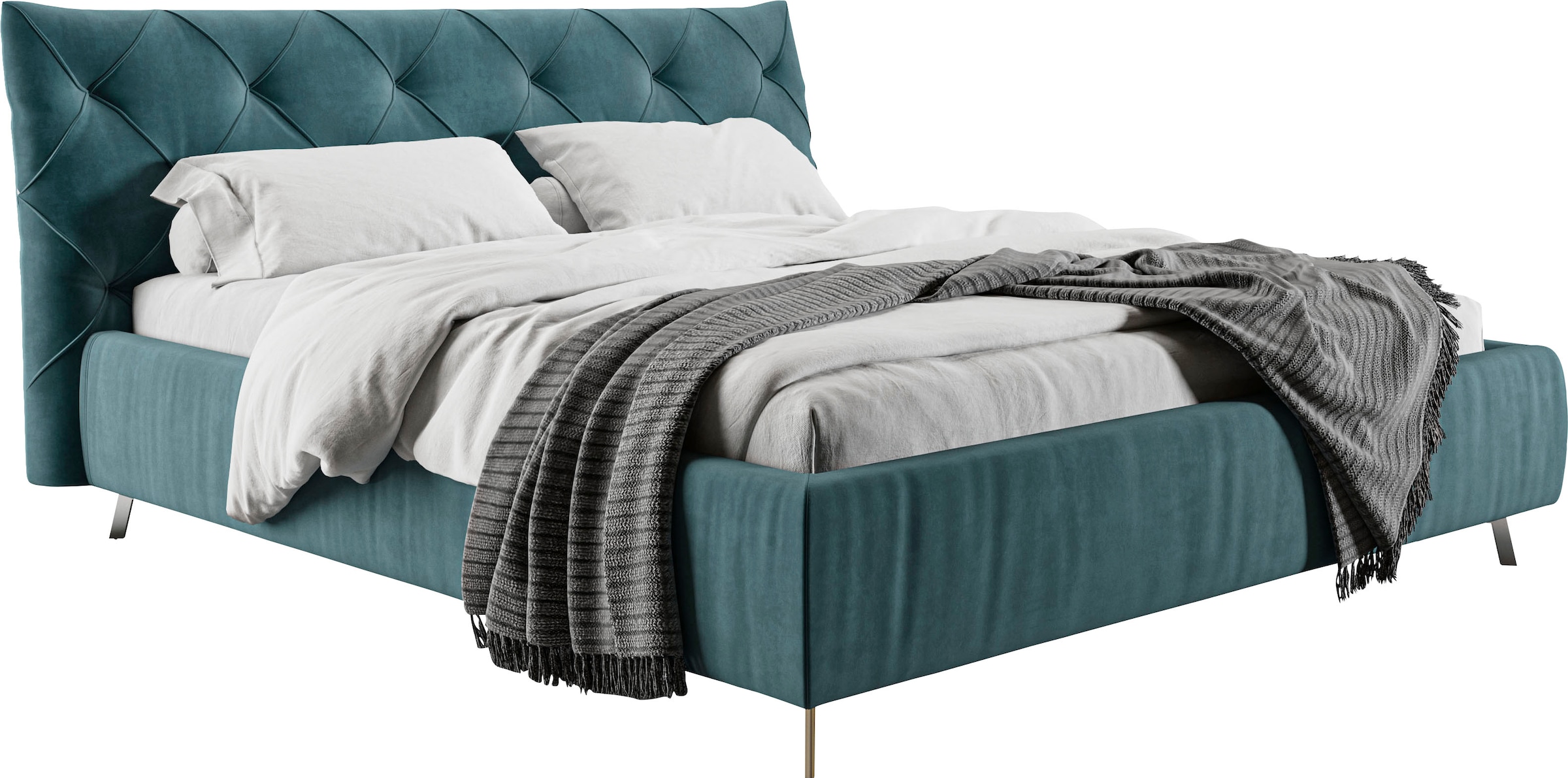 Places of Style Polsterbett "Elloree in 4 Breiten bis 200cm, auch in Leder" günstig online kaufen