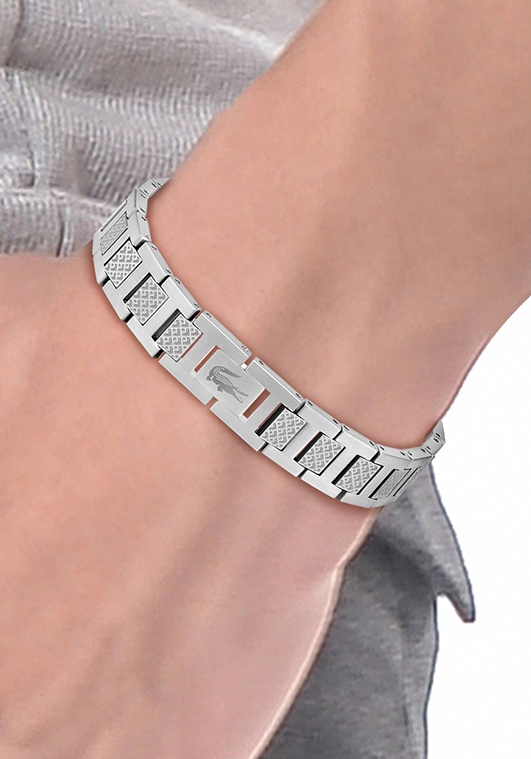 Lacoste Armband »Schmuck Edelstahl Armband Gliederkette METROPOLE«, mit Lacoste  Krokodil - zu Hoodie, Shirt, Polo, Jeans, Jacke, Sneaker! online bei