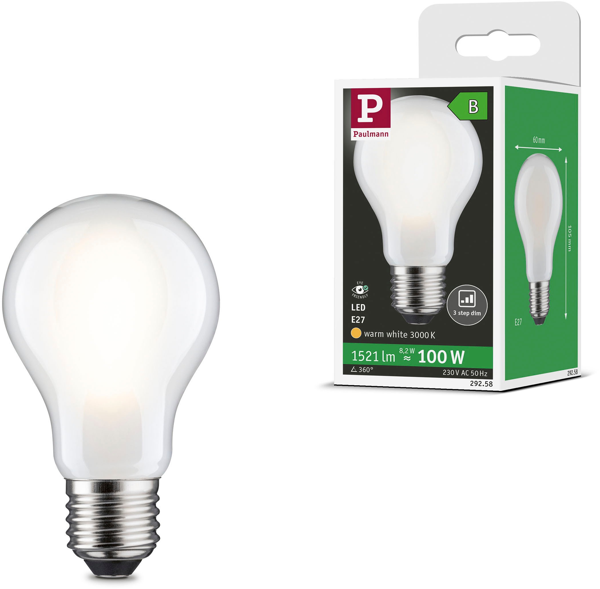 Paulmann LED-Leuchtmittel »Eco-Line Filament 230V LED Birne E27 1521lm 8,2W günstig online kaufen