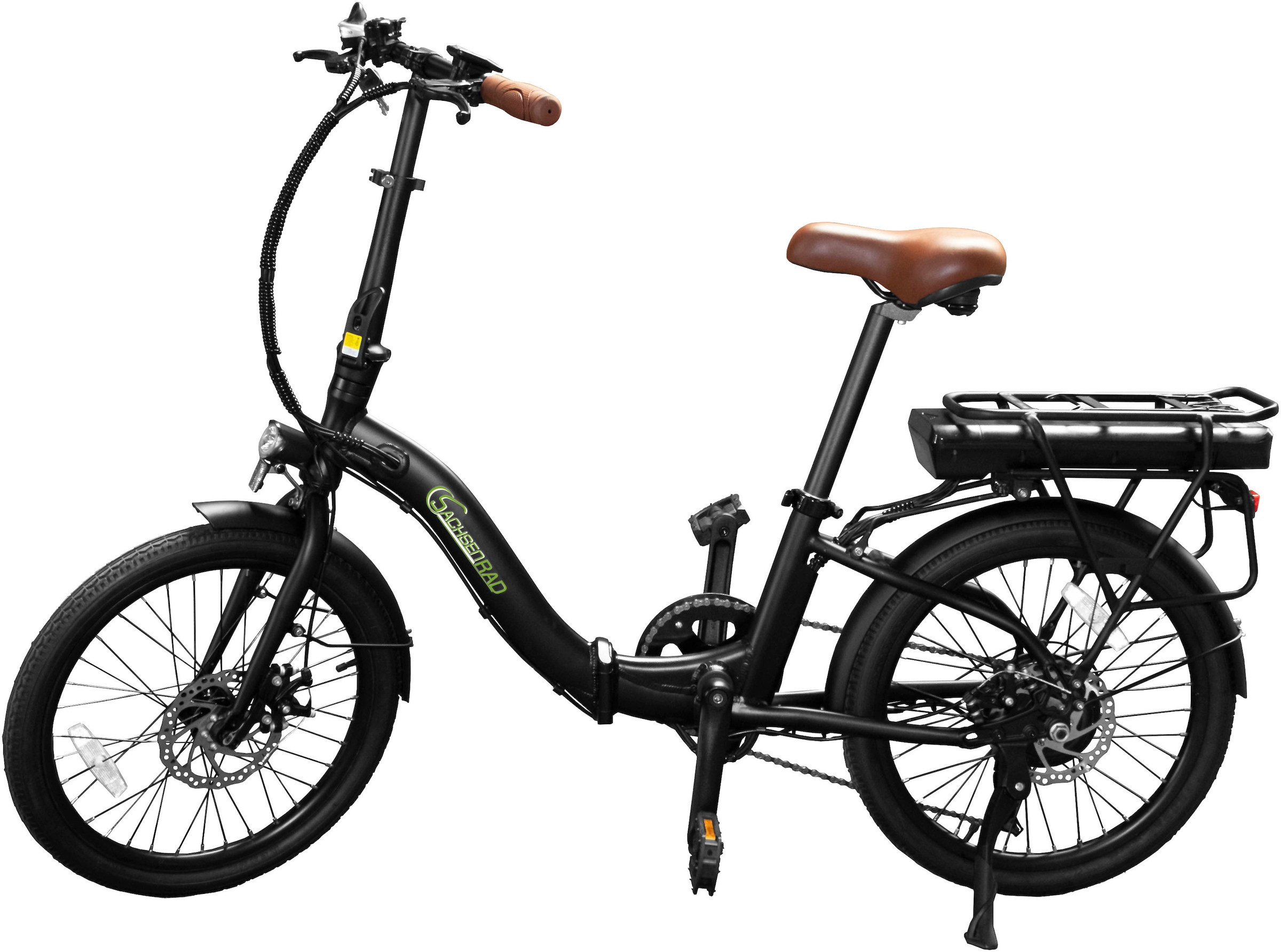 SachsenRad E-Bike »F2«, 7 Gang, Shimano, Shimano SIS 7-Gang-Schaltung, LCD-Steuerdisplay, Fahrmodus Pedelec, 
LED-Frontlicht, LED-Rücklicht