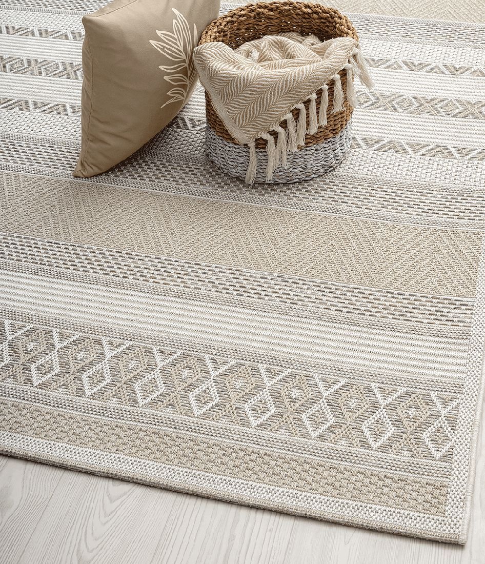 the carpet Teppich »Calgary round«, rund, 1 mm Höhe, moderner robuster In und Outdoor Teppich