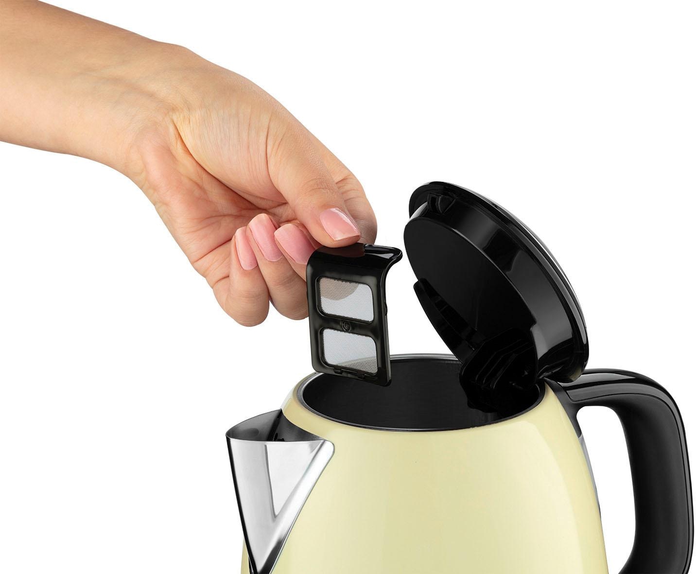 RUSSELL HOBBS Wasserkocher »Colours Plus+ Cream 24994-70«, 1 l, 2400 W, Edelstahl, Schnellkochfunktion, Perfect-pour-Ausgustülle, Kalkfilter