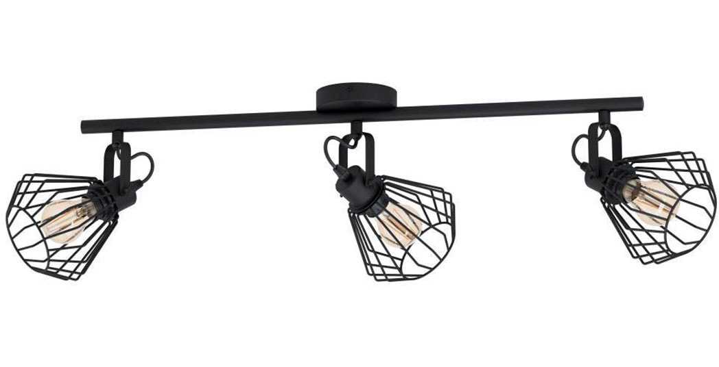 EGLO Deckenspot »TABILLANO Deckenstrahler, Stahl, IP20, E27, Wohnzimmerlampe, Flurlampe«, 3 flammig, Leuchtmittel E27 | ohne Leuchtmittel, Spot, L77,5 x B11 cm, schwarz, 3X40W exkl.