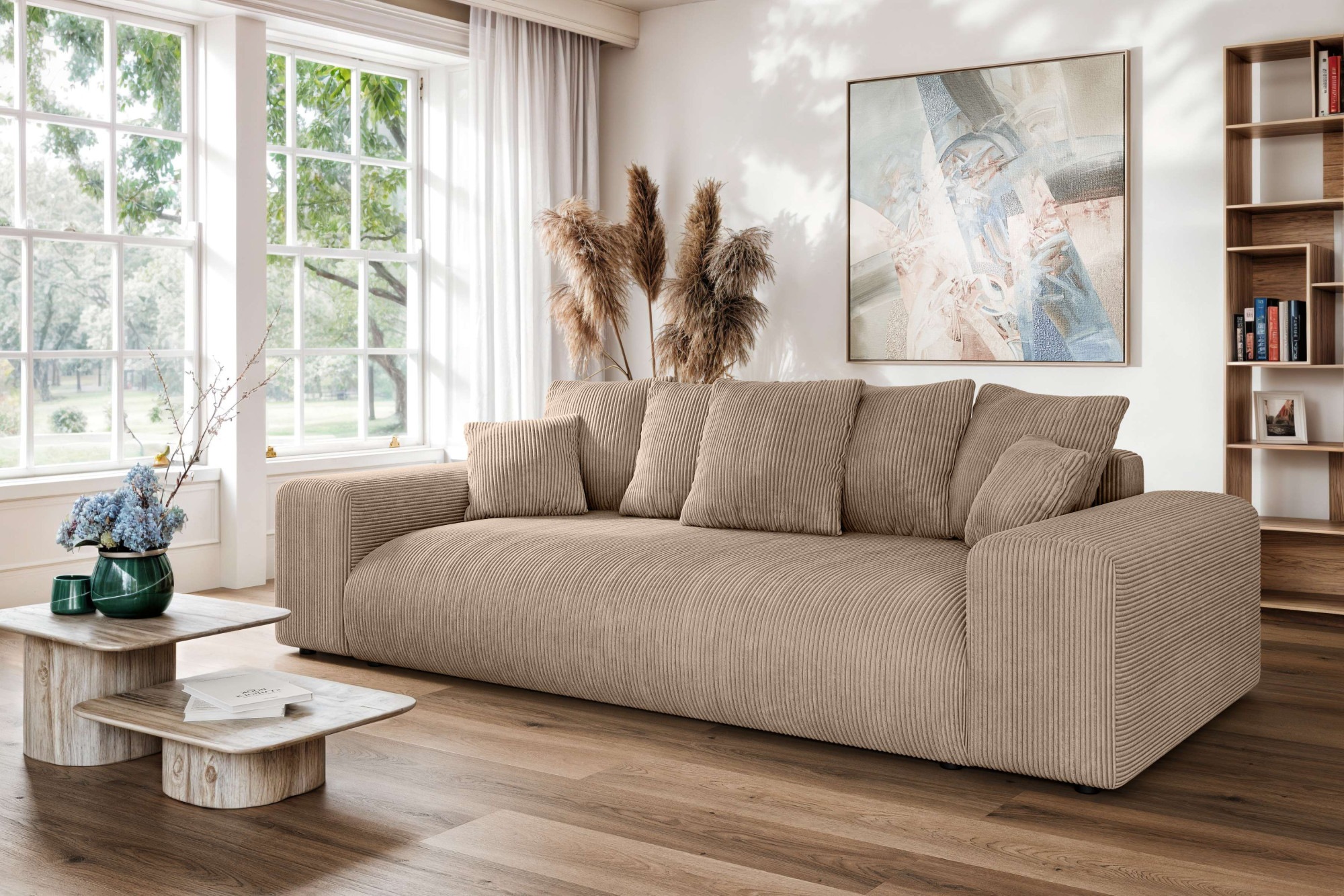 Home affaire Big-Sofa »LAKESIDE 3-Sitzer Schlafsofa mit Bettkasten, Breite günstig online kaufen