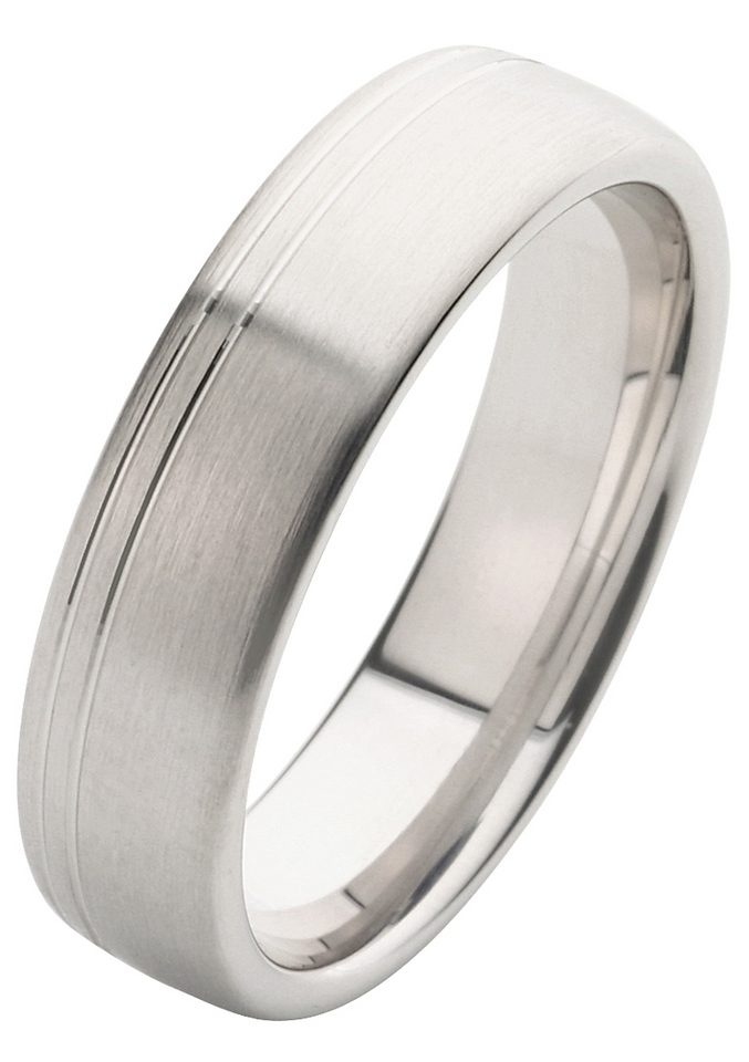 FIRETTI Trauring »Schmuck Geschenk Hochzeit Ehering Trauring "LIEBE"« Made in Germany, wahlweise mit oder ohne Brillant silberfarben 19 Klassisch...