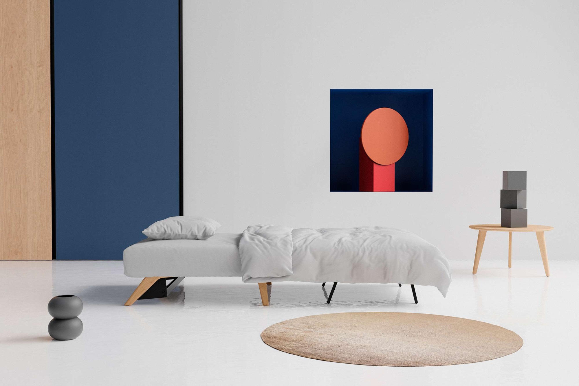 INNOVATION LIVING ™ Sessel »CUBED Schlafsessel«, Frontauszug, sehr platzsparend, abgewinkelt Sitzen - waagerecht Liegen