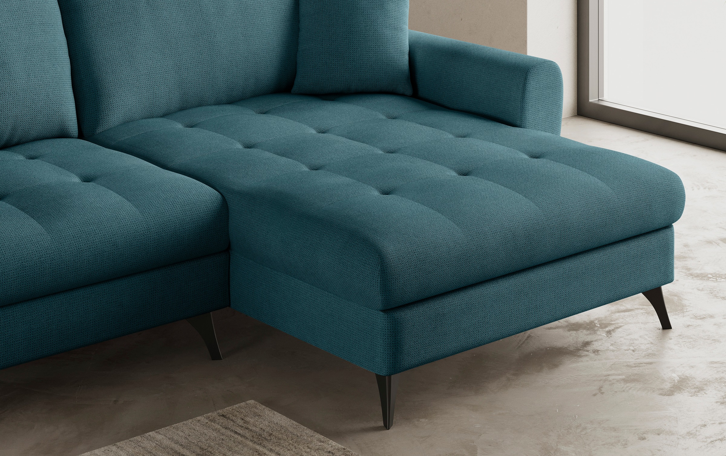 Mr. Couch Ecksofa »Blackburn II, L-Form«, Mit Kaltschaumpolsterung bis 140 kg belastbar