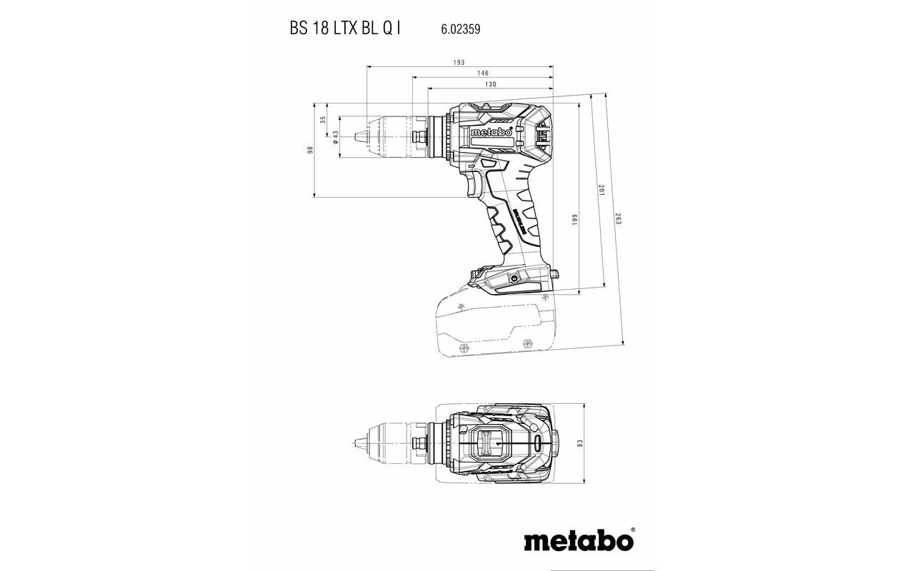 metabo Akku-Bohrschrauber »BS 18 LTX BL Q I, 18 V, Solo«