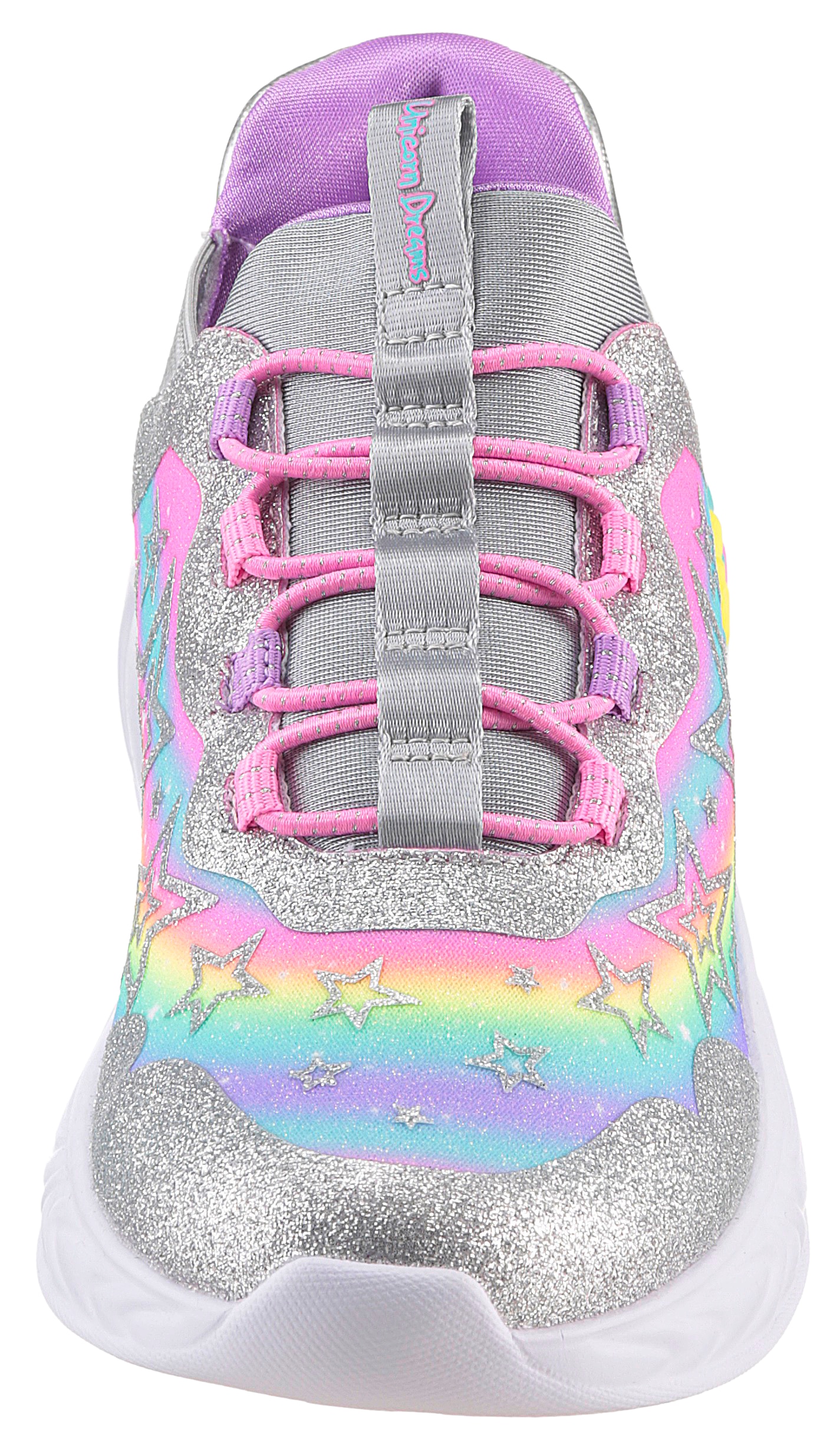 Skechers Slip-On Sneaker »UNICORN DREAMS LIGHTS«, Glitzer,-Blinkschuh zum Schlupfen, Größenschablone zum Download
