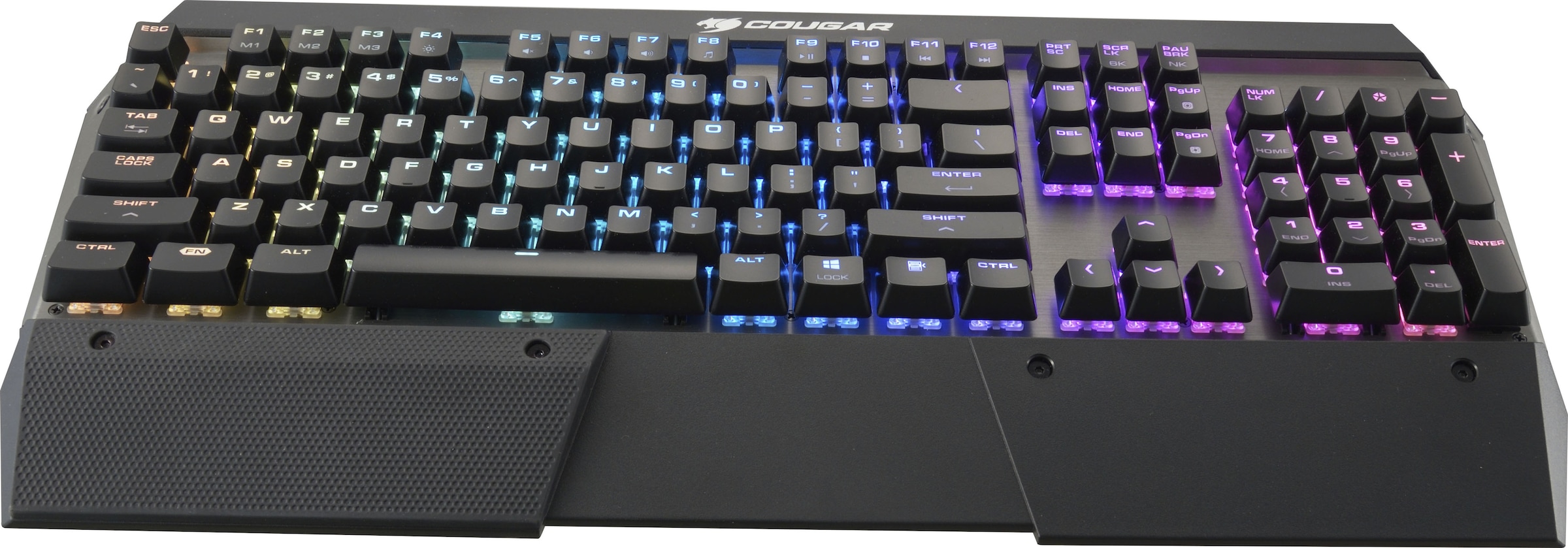 Cougar Gaming-Tastatur »ULTIMUS RGB Mechanisch«, (Easy-Switch-Fn-Tasten-Lautstärkeregler-Makro-Tasten-Multimedia-Tasten-Profil-Speicher-Windows-Sperrtaste-Ziffernblock), CHERRY RGB MX-Tasten