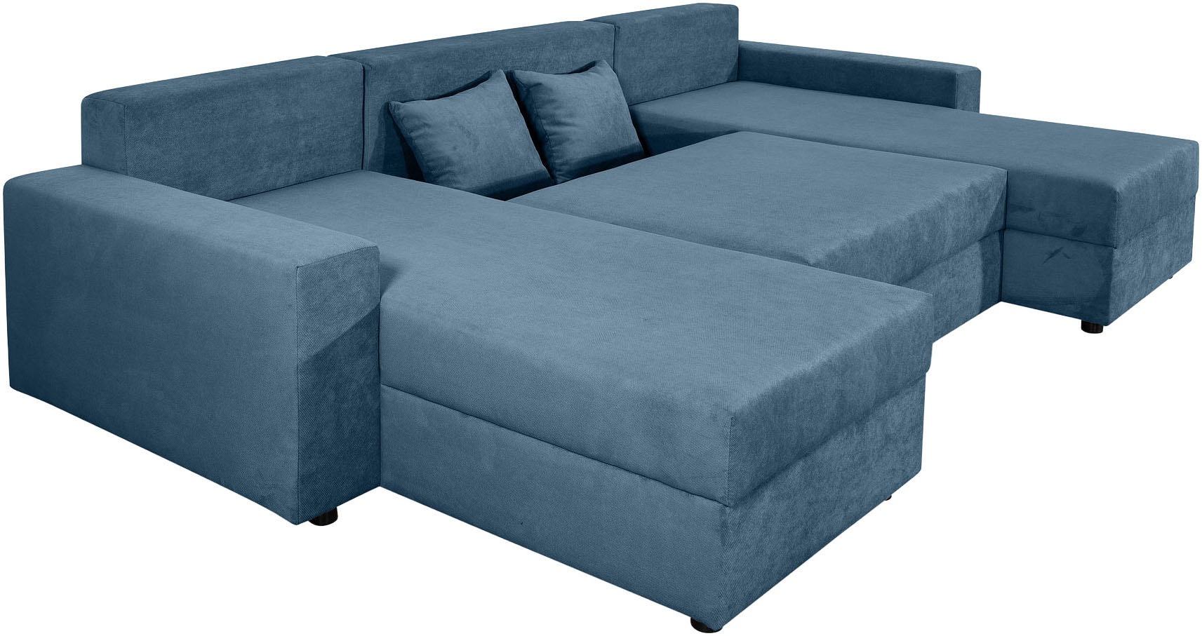 COLLECTION AB Wohnlandschaft »Pico U-Form, Breite 252, mit Schlaffunktion, Bettkasten & Zierkissen«, Liegefläche 117x220 cm