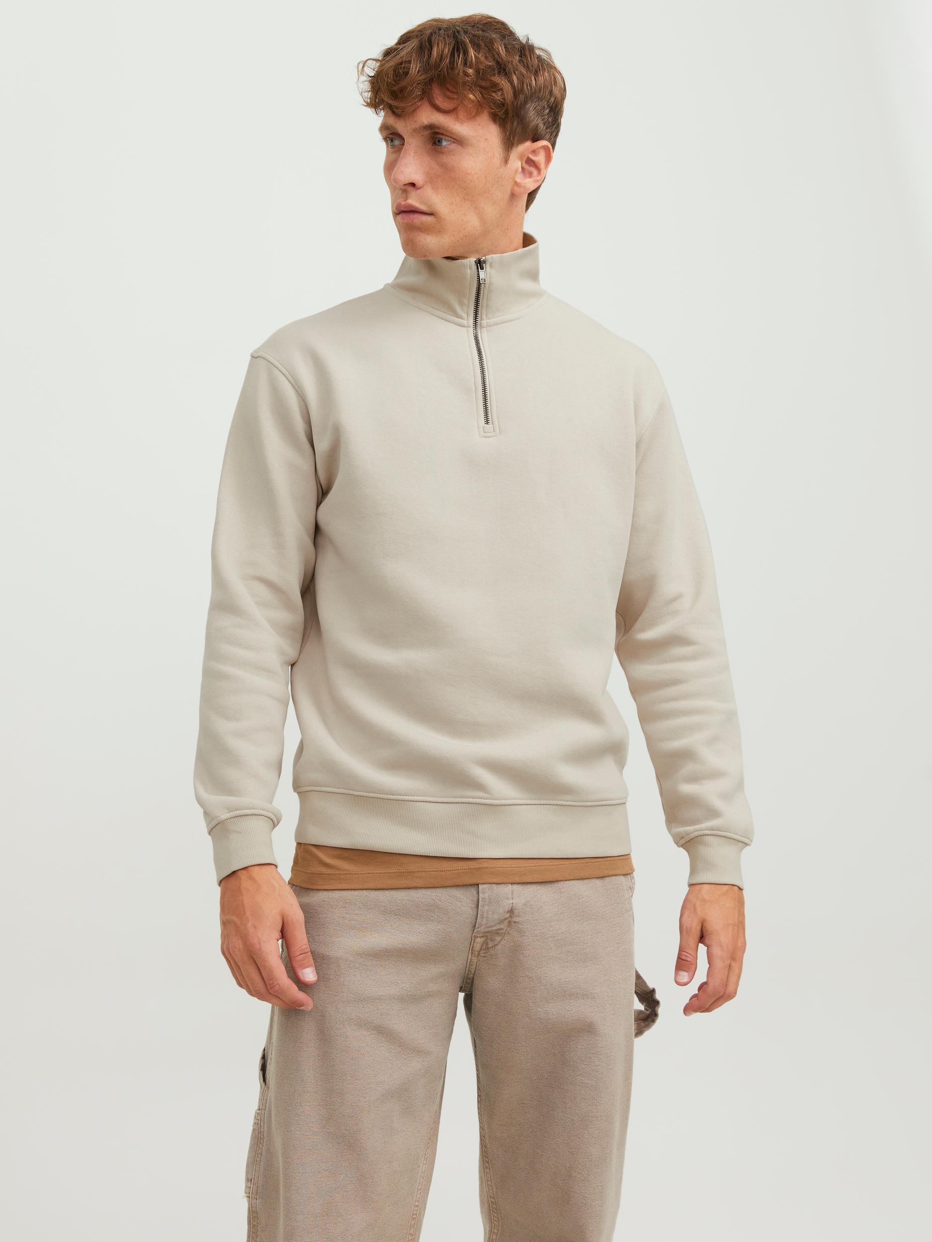 Jack & Jones Sweatshirt »JJEBRADLEY SWEAT HALF ZIP NOOS«, mit Troyer Kragen
