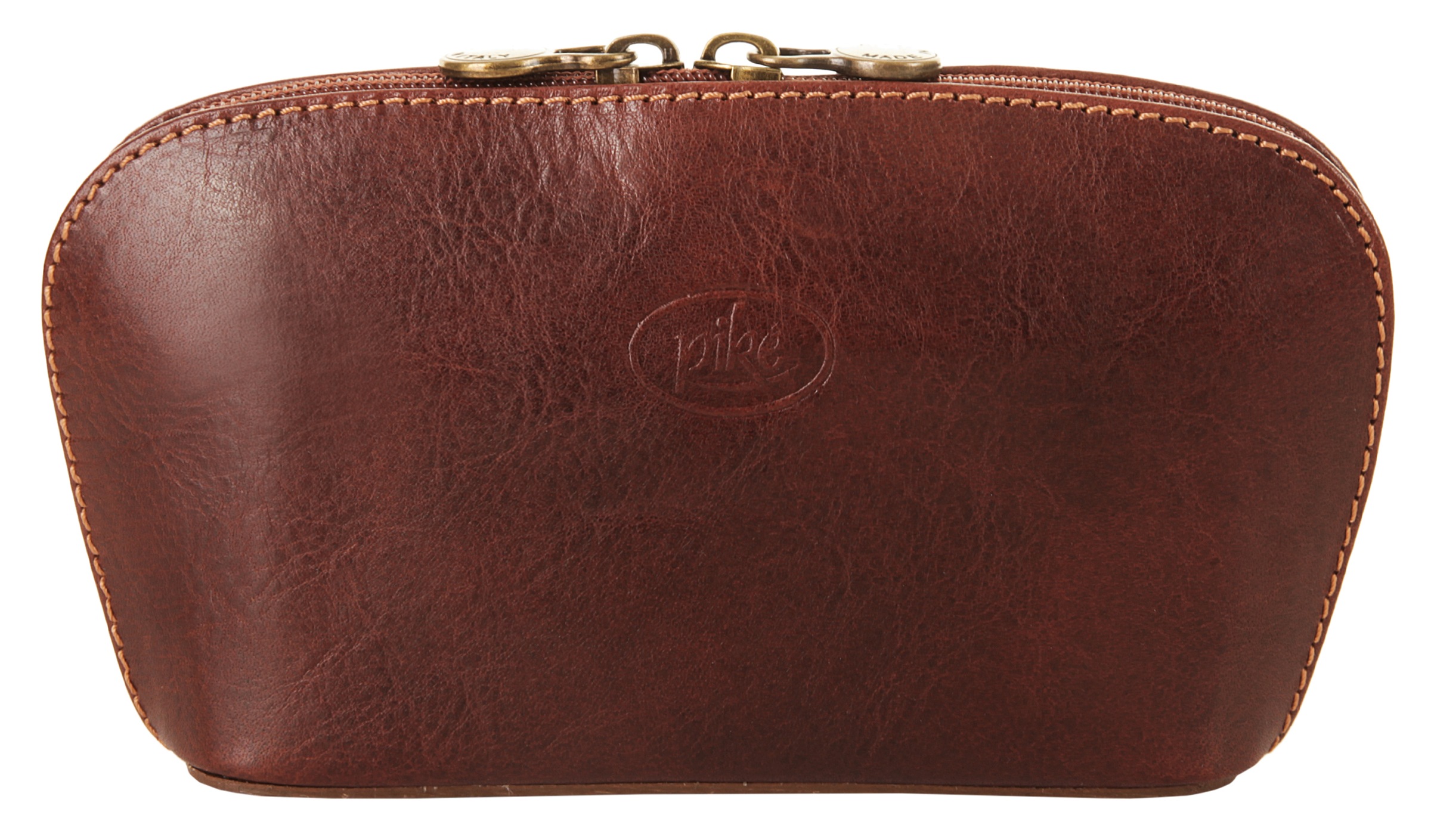 PIKÉ Umhängetasche echt Leder, Made in Italy braun