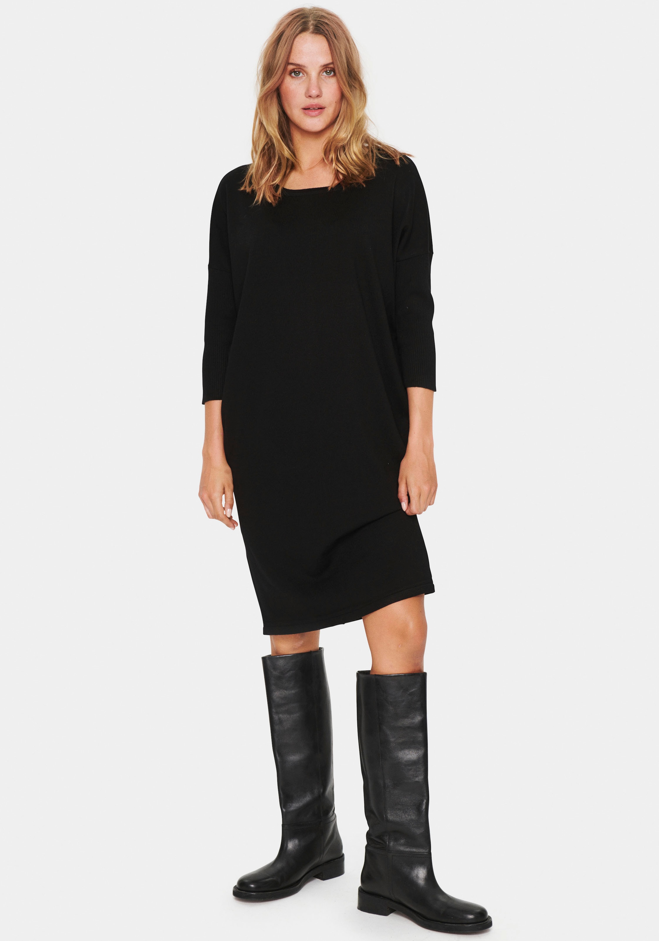 Saint Tropez Strickkleid »MilaSZ R-N  Dress« mit 3/4 Ärmel