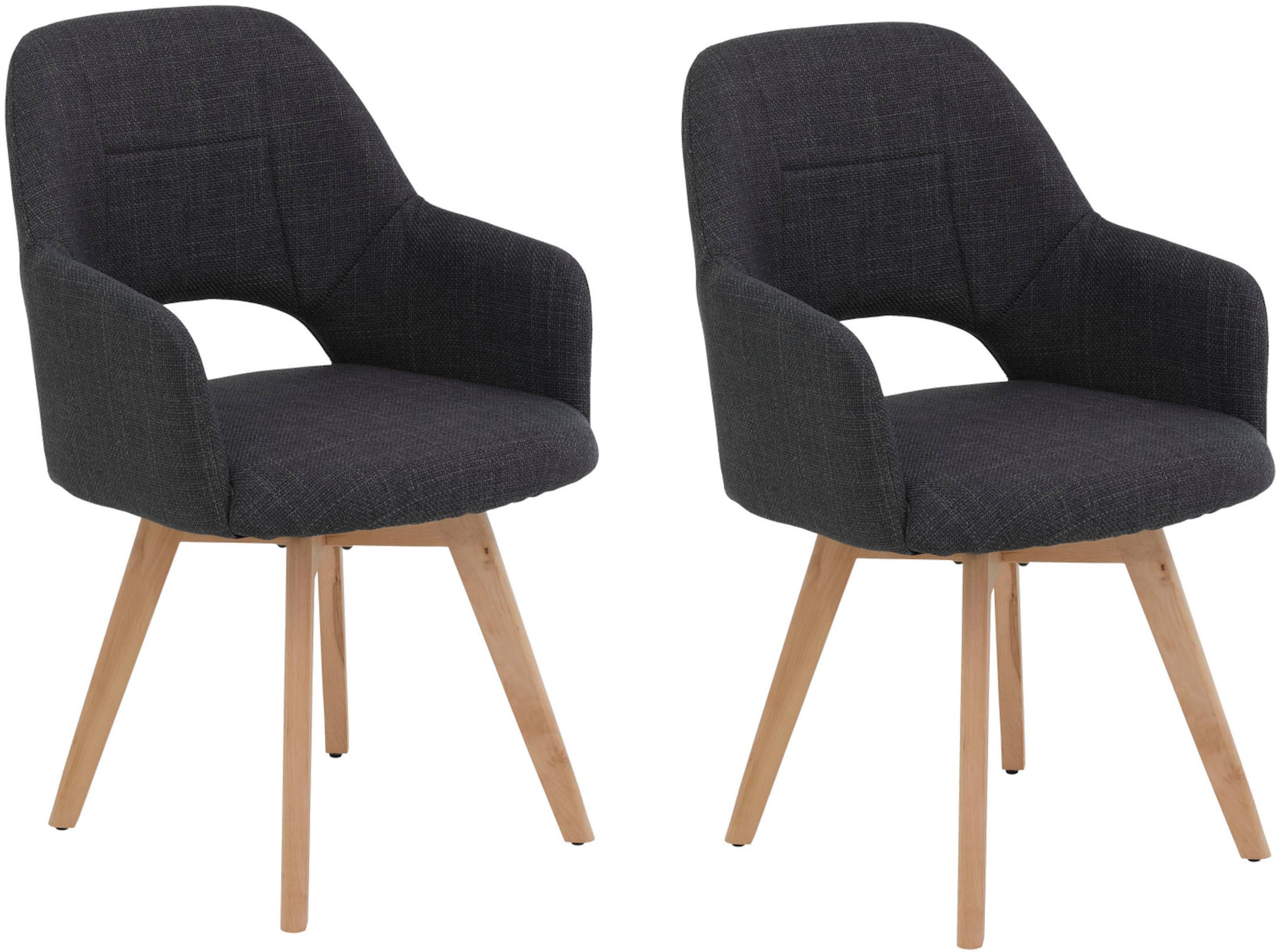 HELA 4-Fußstuhl »STADE«, (Set), 2 St., Microfaser-Webstoff, 360° drehbar,Ma günstig online kaufen