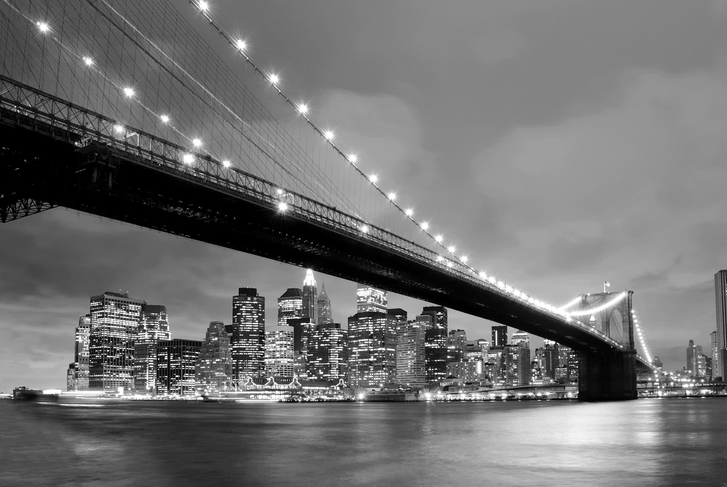 Papermoon Fototapete »New York Brücke Schwarz & Weiß« günstig online kaufen