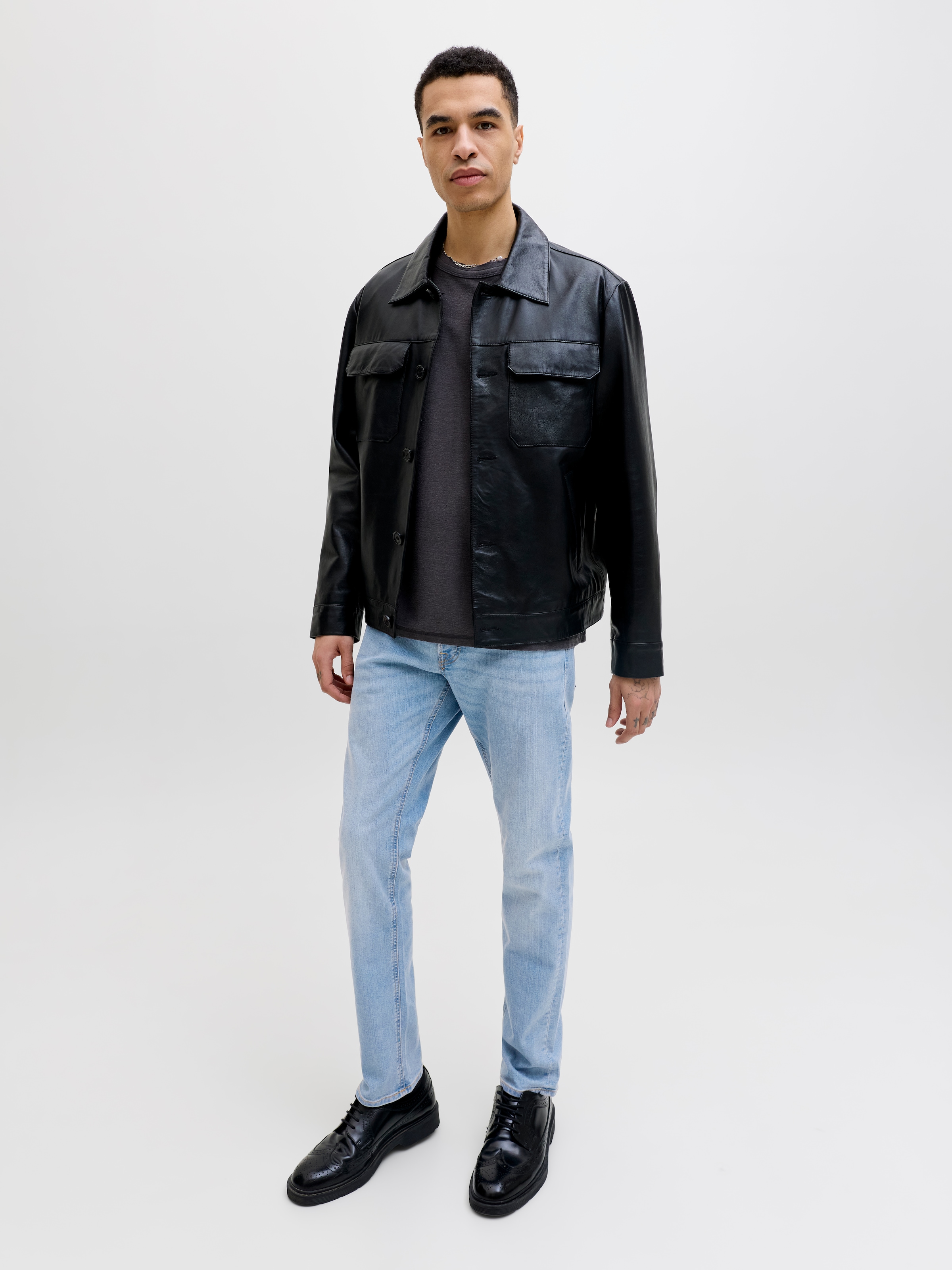 Jack & Jones Slim-fit-Jeans »JJIGLENN mit Used-Look und Stretchkomfort« Abriebeffekte, modisch, slim fit, Baumwollmischung