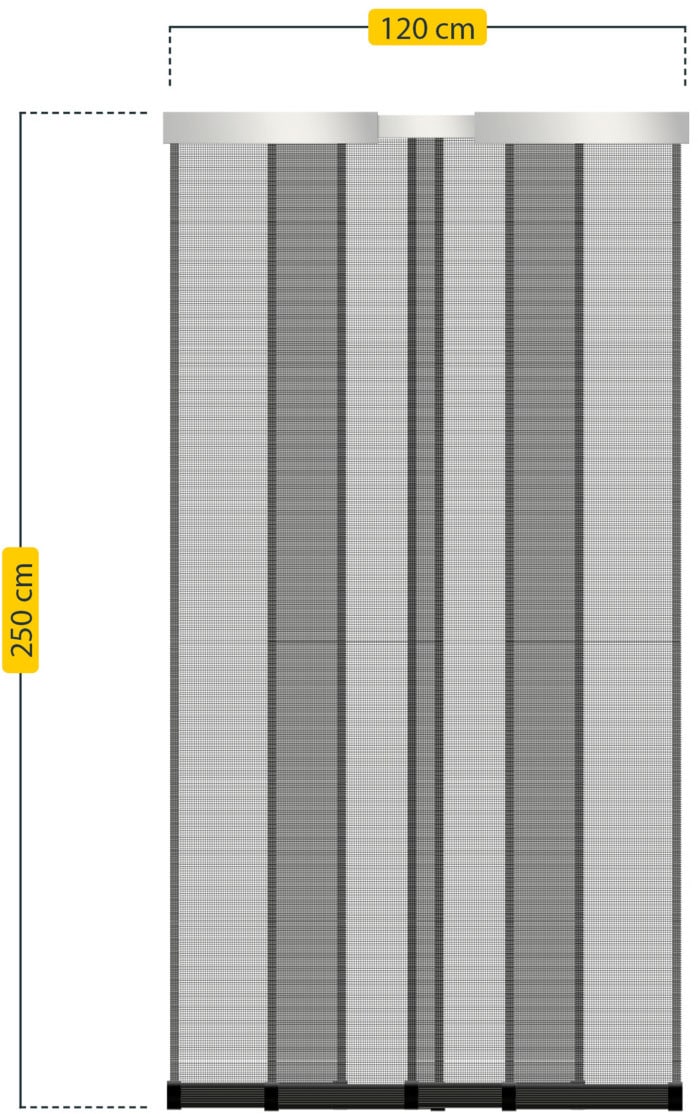 SCHELLENBERG Insektenschutz-Vorhang »"Premium Teleskop", Fliegengitter für Balkontüren und Terrassentüren«, 120 x 250 cm in anthrazit, ohne bohren