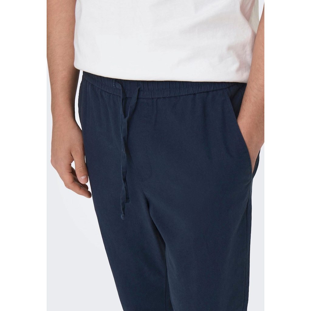 ONLY & SONS Stoffhose »ONSLINUS CROP 0007 COT LIN PNT NOOS«