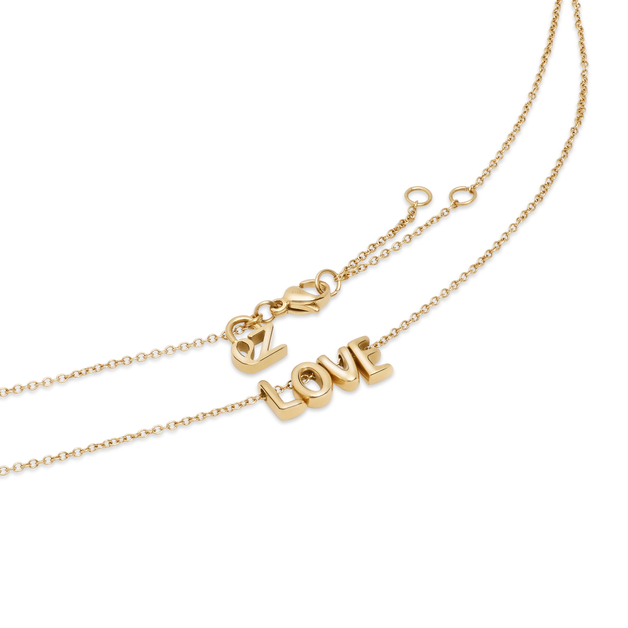 Echtzeit Edelstahlkette »Schmuck Geschenk Edelstahl Halskette Love Letters«
