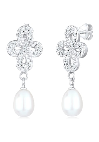 Elli Premium Paar Ohrhänger »Perlen Infinity Kreuz Kristalle Silber« kaufen