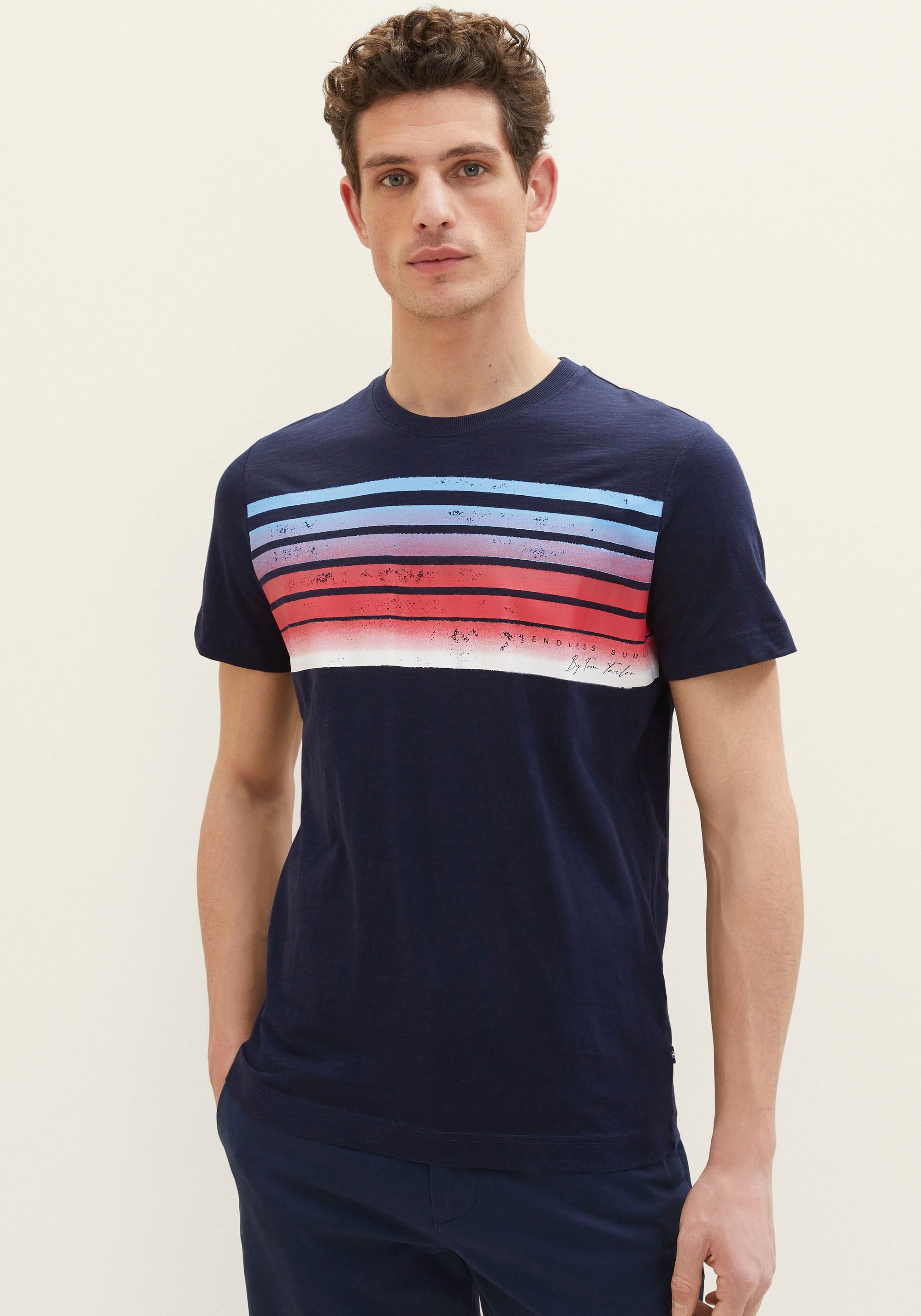 TOM TAILOR Rundhalsshirt in Basicform