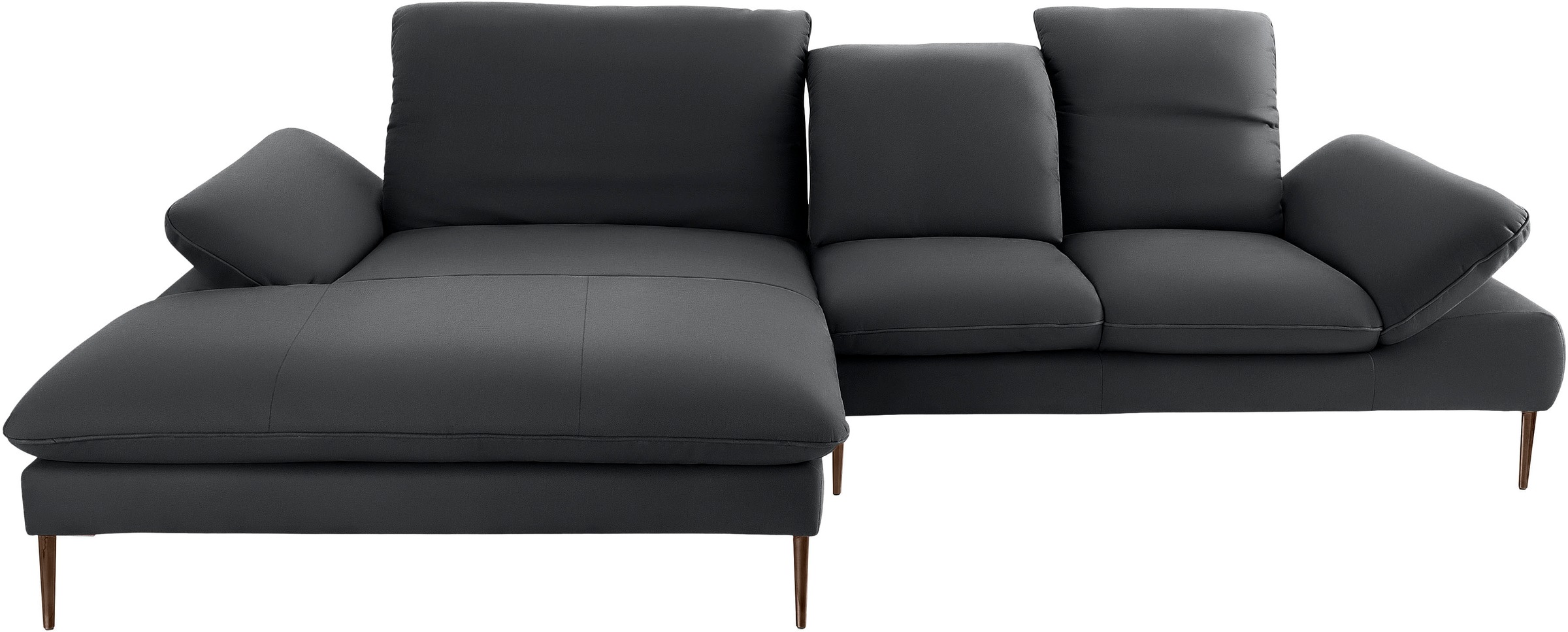W.SCHILLIG Ecksofa »enjoy&MORE, Designsofa, bequem, zeitlos und elegant, L-Form«, Sitztiefenverstellung, Füße bronze pulverbeschichtet, Breite 310 cm