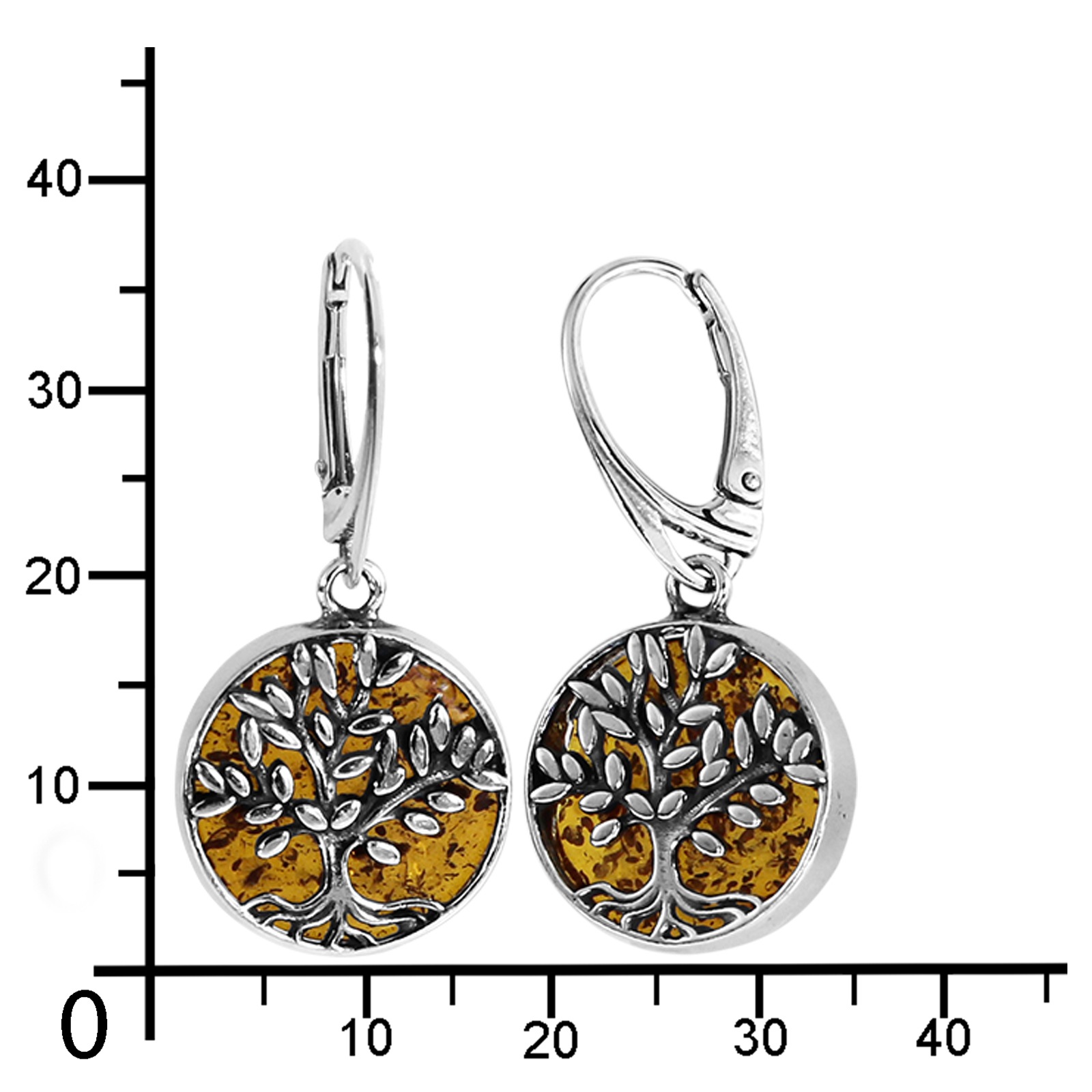 OSTSEE-SCHMUCK Paar Ohrhänger »Ostsee-Schmuck Ohrhänger Lebensbaum 17 mm«, (2 tlg.)