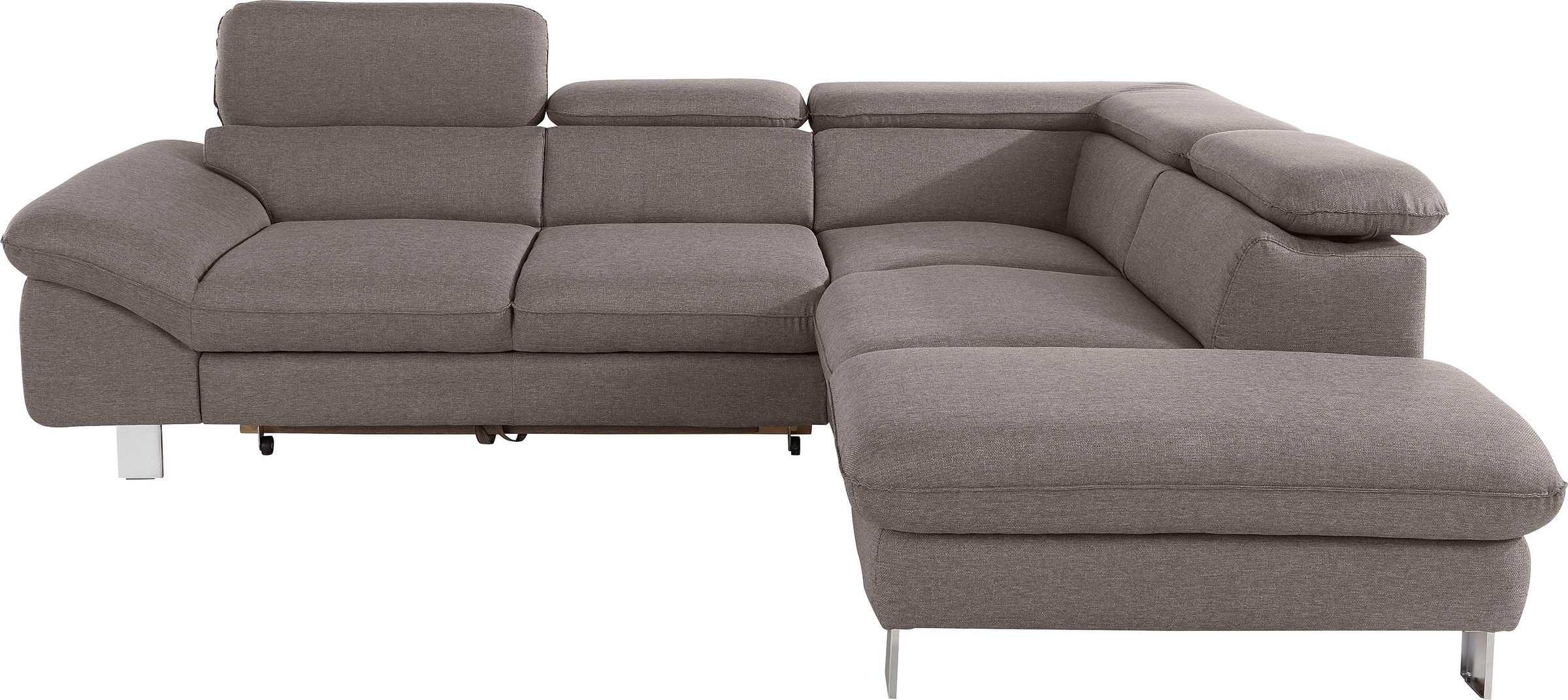 COTTA Polstergarnitur »Driver L-Form«, (Set, 2 tlg.), Set bestehend aus: Ecksofa mit Kopfteilverstellung & Hocker