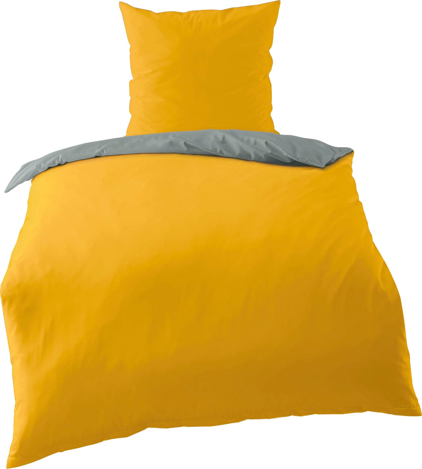 BIERBAUM Wendebettwäsche »elegant uni« 2 Stk. tlg. in schönen Uni-Tönen günstig online kaufen